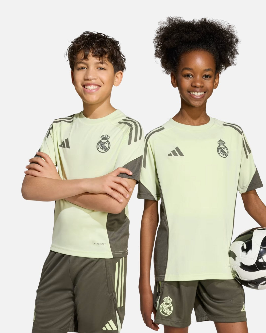 Maglia da allenamento junior Real Madrid Tiro 25 Competition - Verde/Cachi