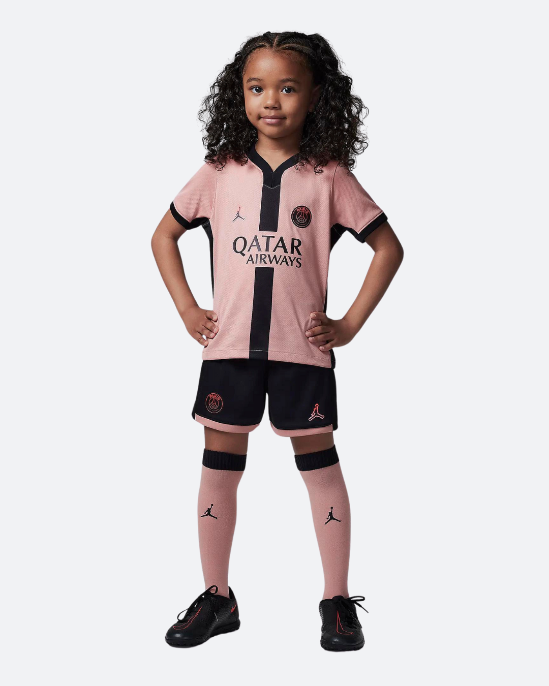 PSG Child 3 piece set 2024 2025 Pink Black Footkorner