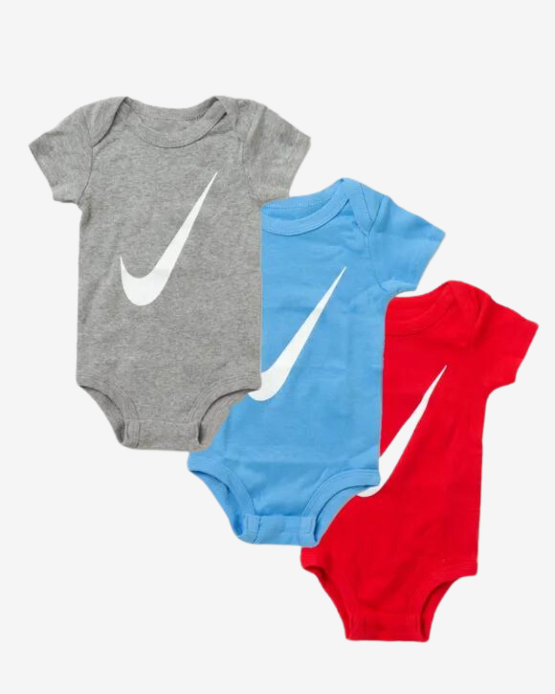 Pack 3 Bodys Nike Bébé - Rouge/Gris/Bleu