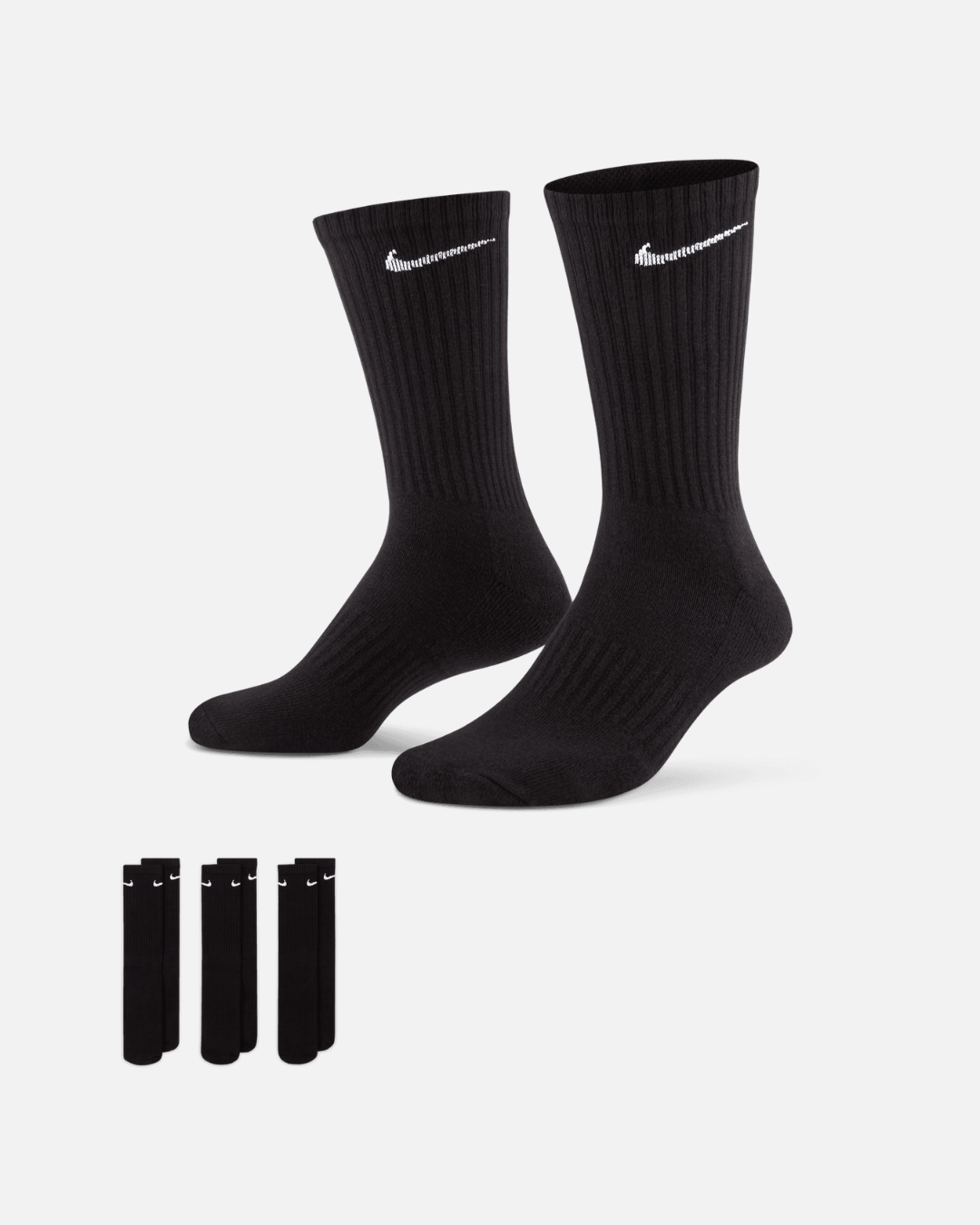 Pack de 3 pares de calcetines Nike Everyday - Negro