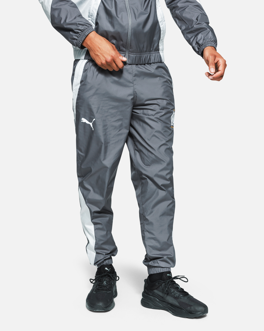 Pantalon de survêtement OM 2023/2024 - Gris/Blanc