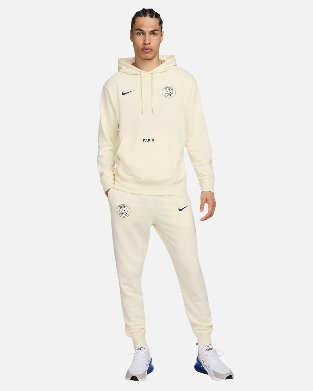 PSG Club Fleece 2025 Tracksuit Bottoms - Beige