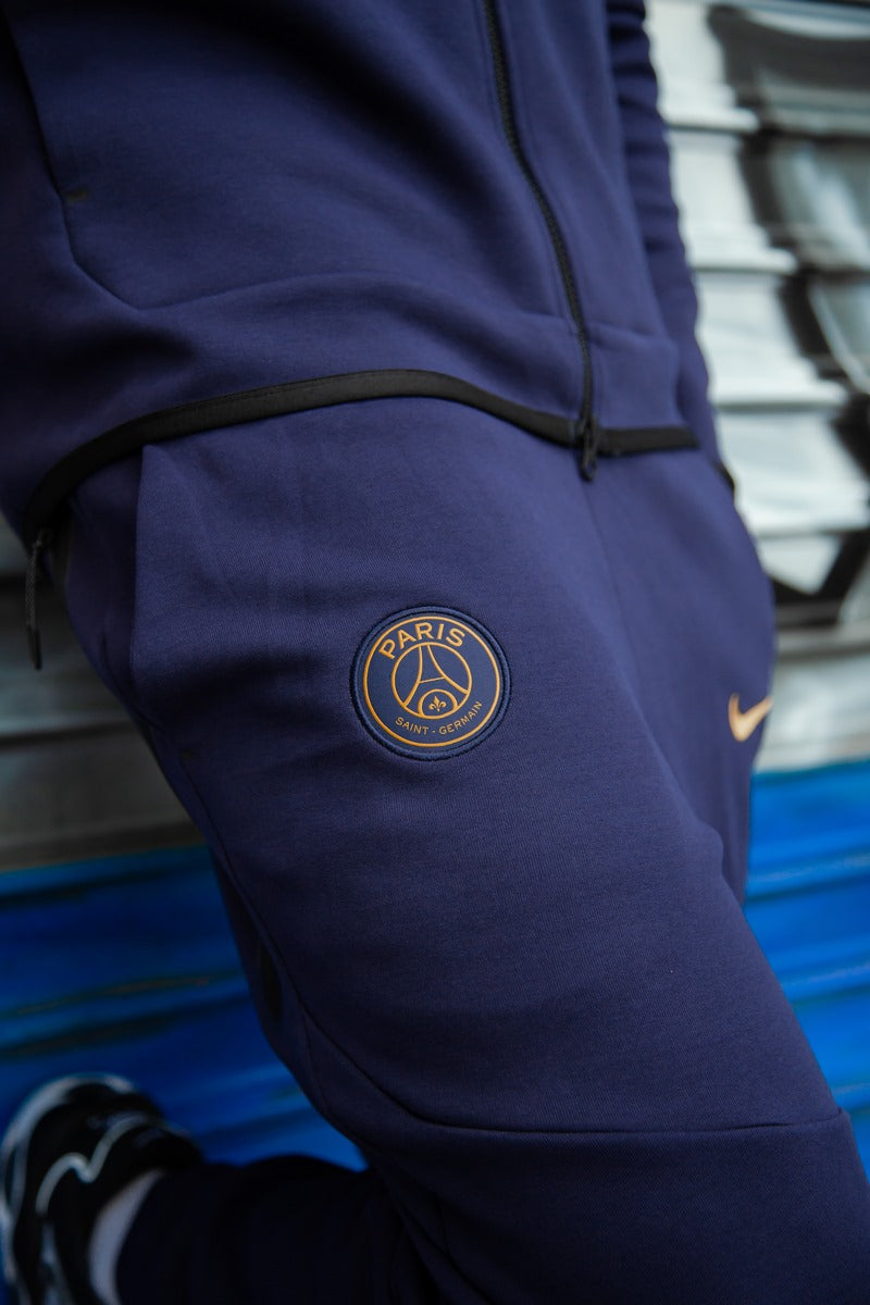 Pantalon PSG Tech Fleece 2023/2024 - Bleu/Or