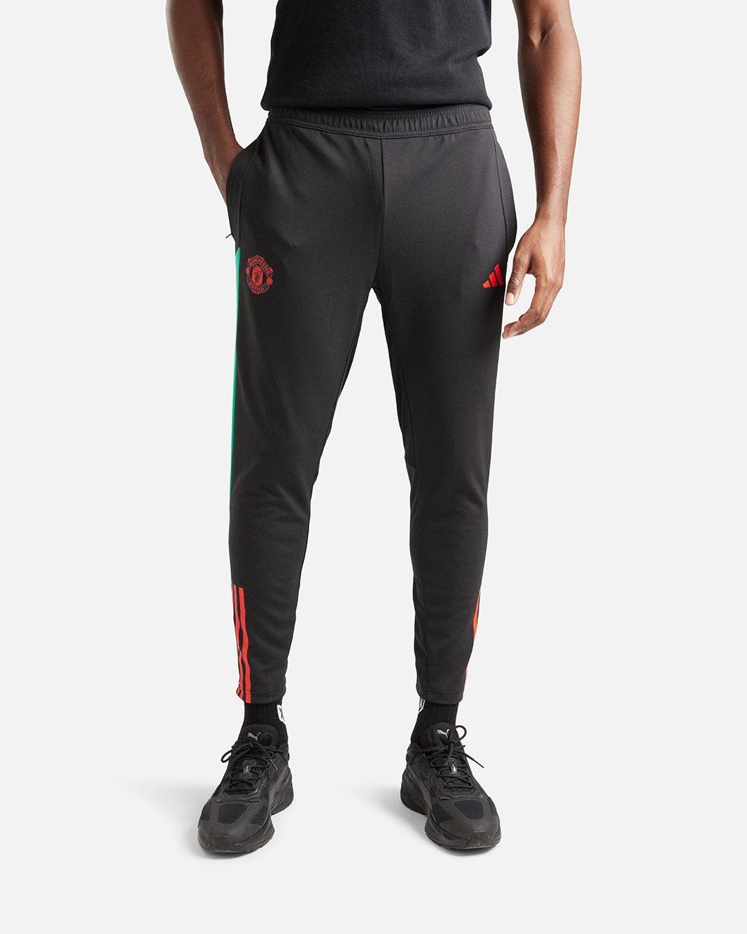 Pantaloni da allenamento del Manchester United - Nero/Rosso/Verde