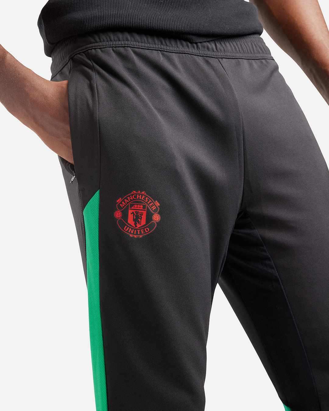 Pantaloni da allenamento del Manchester United - Nero/Rosso/Verde
