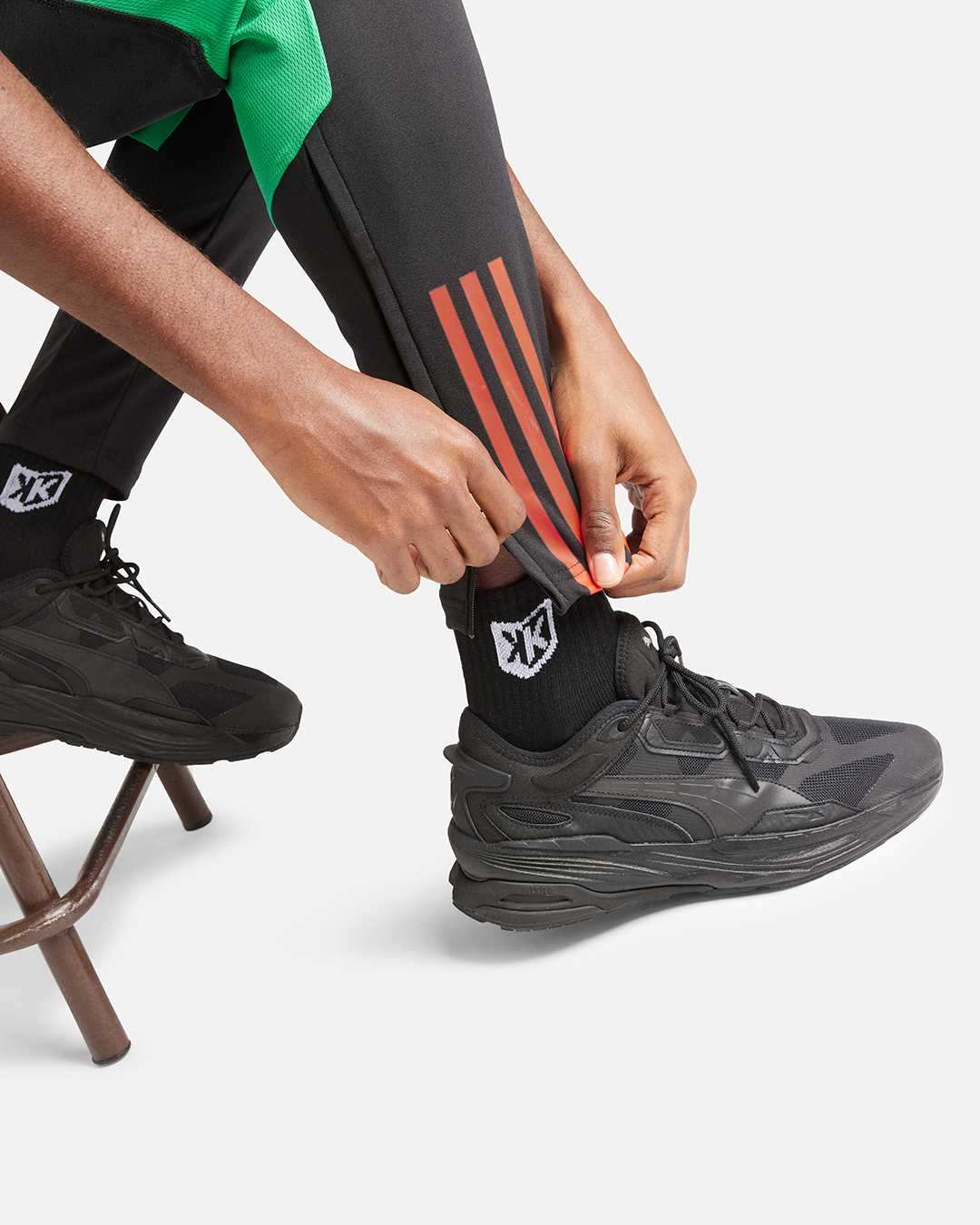 Pantaloni da allenamento del Manchester United - Nero/Rosso/Verde