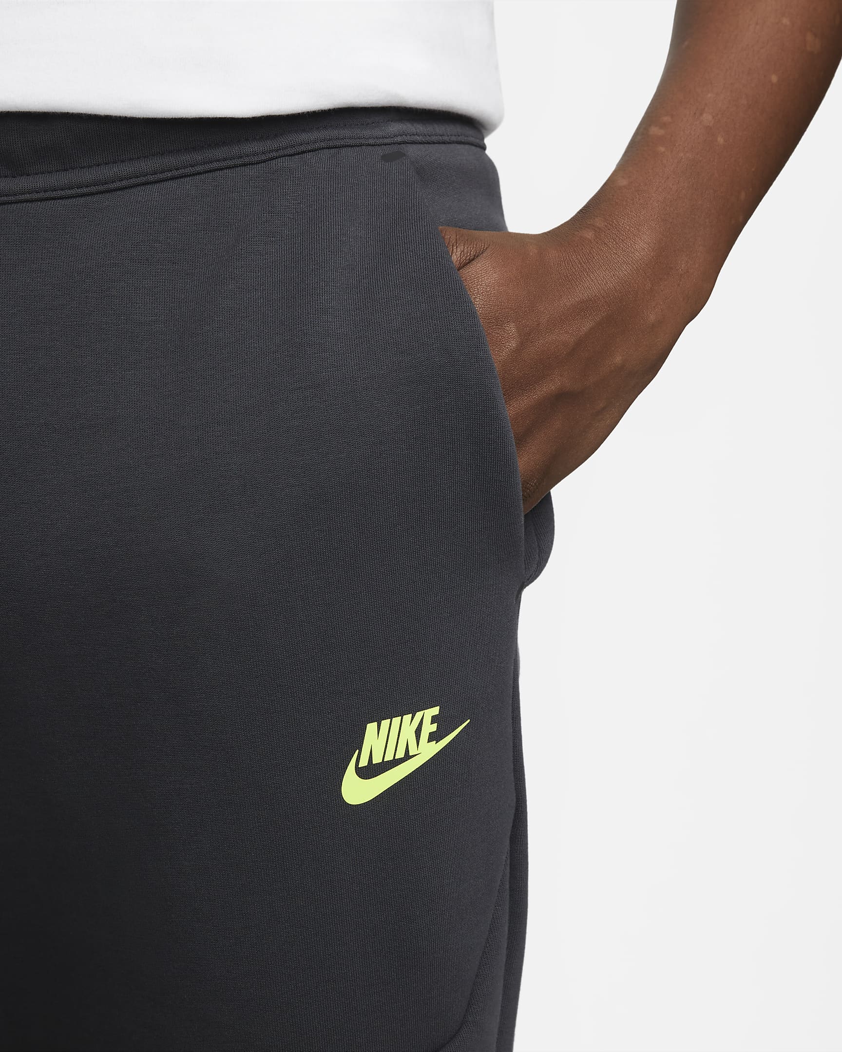 Pantalon Jogging Nike Sportswear Tech Fleece - Gris/Vert