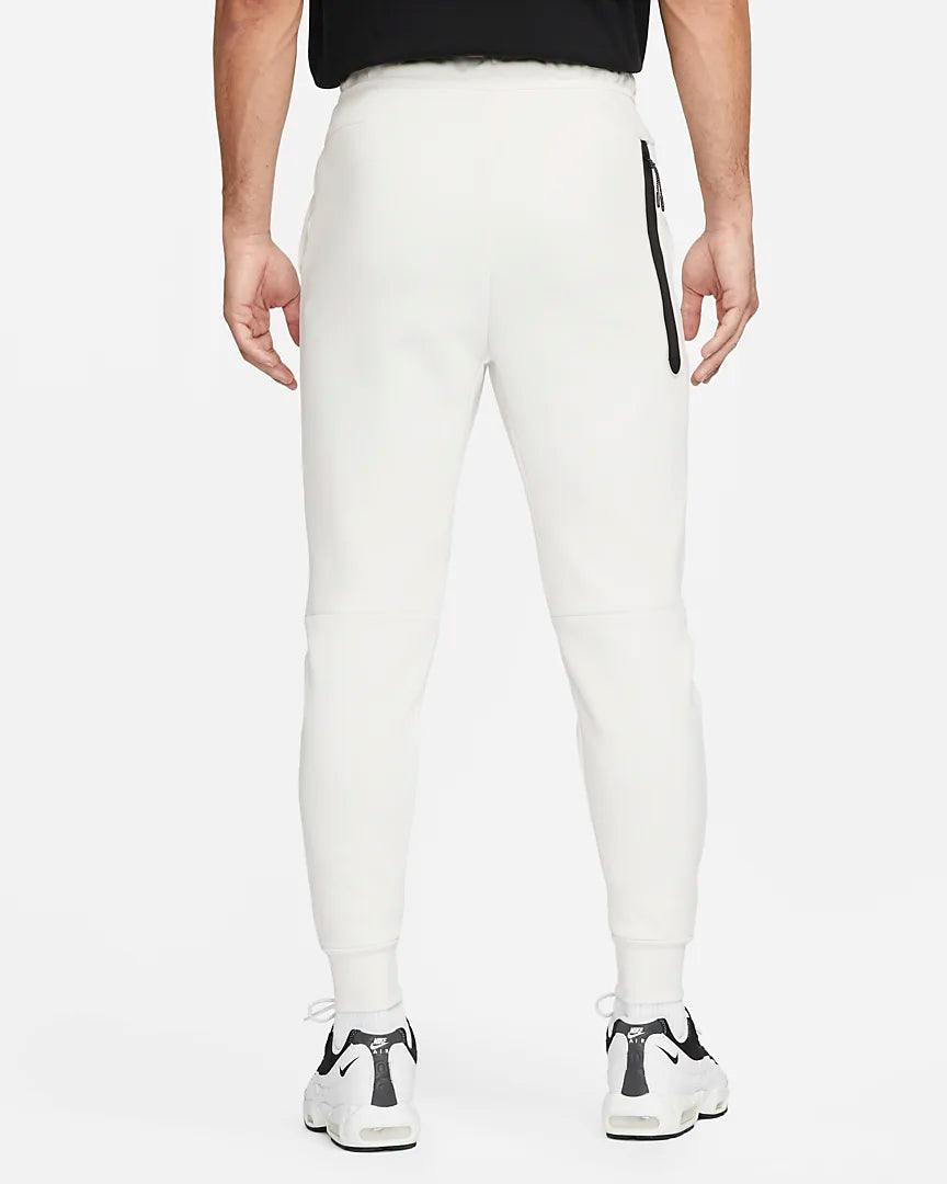 Pantalon jogging Nike Tech Fleece - Blanc/Noir