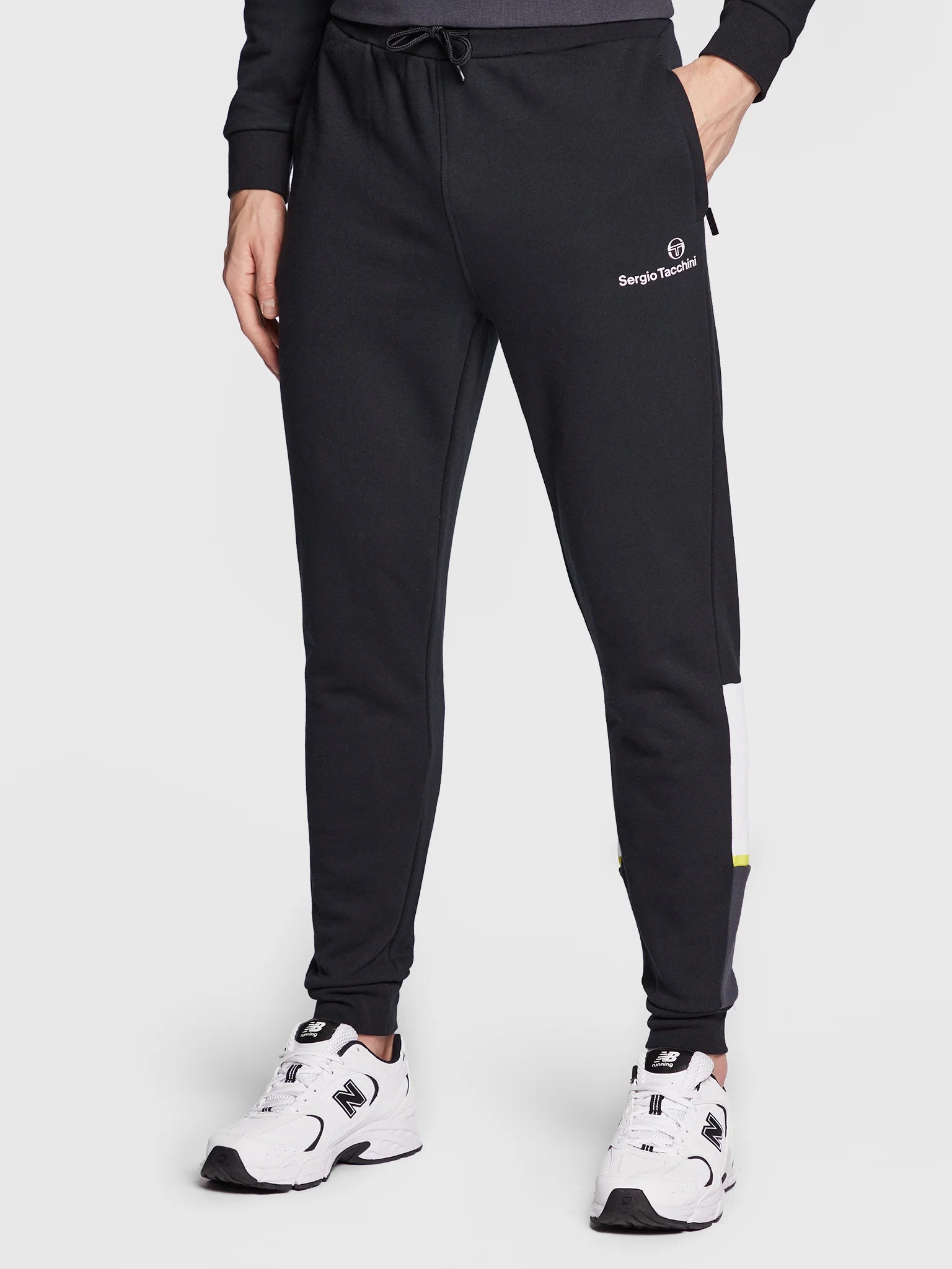 Pantalon Sergio Tacchini Incastro - Noir/Blanc/Gris