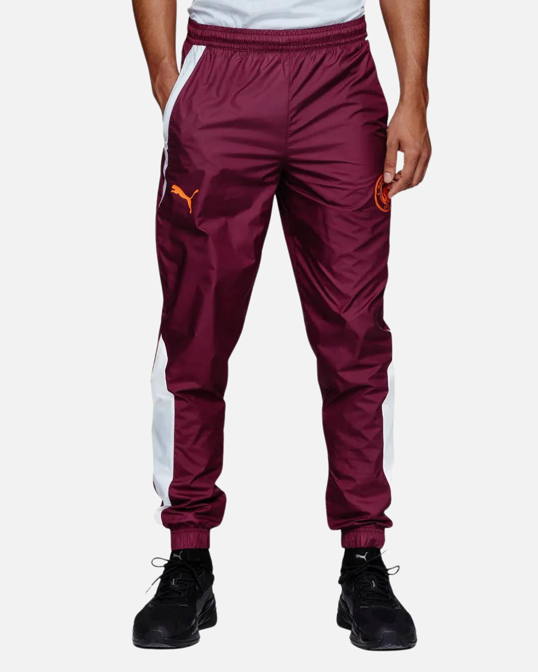 Manchester City Trainingshose 2023/2024 – Burgund/Orange/Weiß