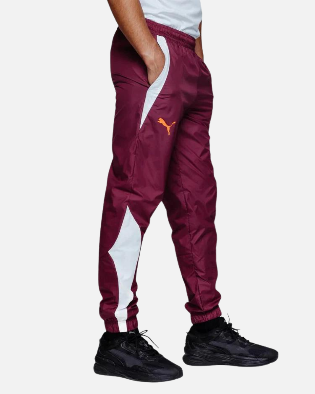 Manchester City Trainingshose 2023/2024 – Burgund/Orange/Weiß