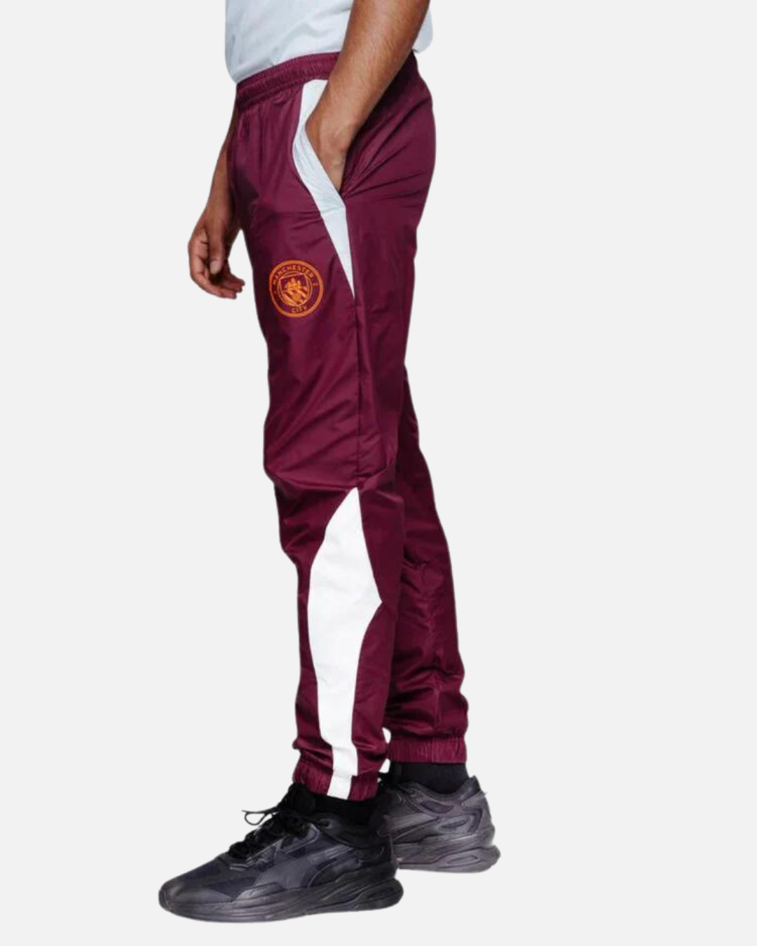Manchester City Trainingshose 2023/2024 – Burgund/Orange/Weiß