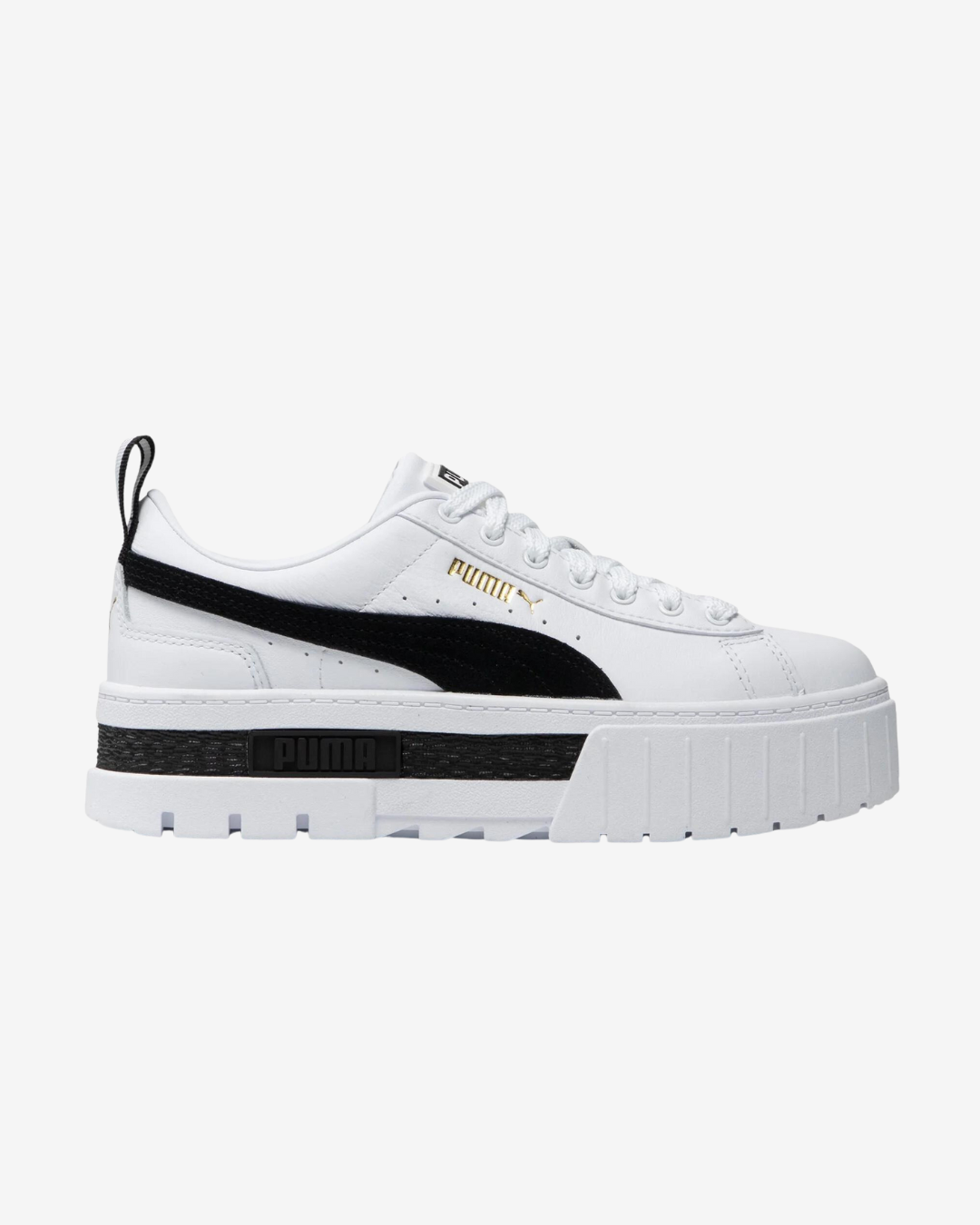 Puma Mayze Lth Womens Black White Footkorner