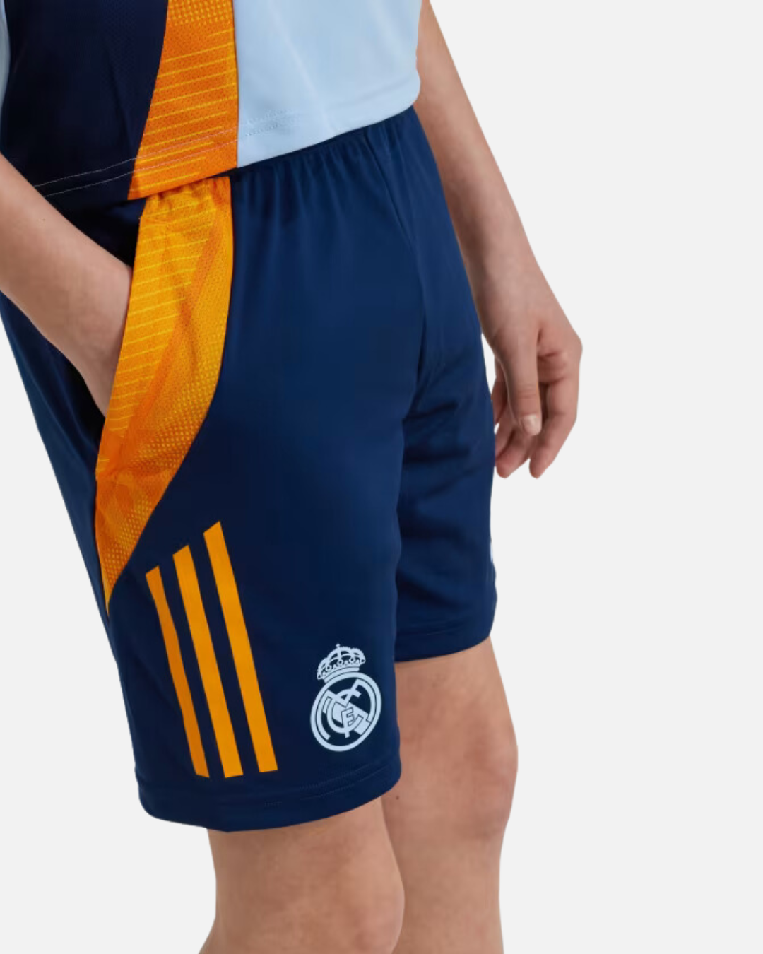 Real Madrid Junior 2024 2025 training shorts Blue Orange Footkorner