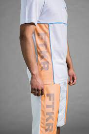 Short FK Mesh - Weiß/Orange