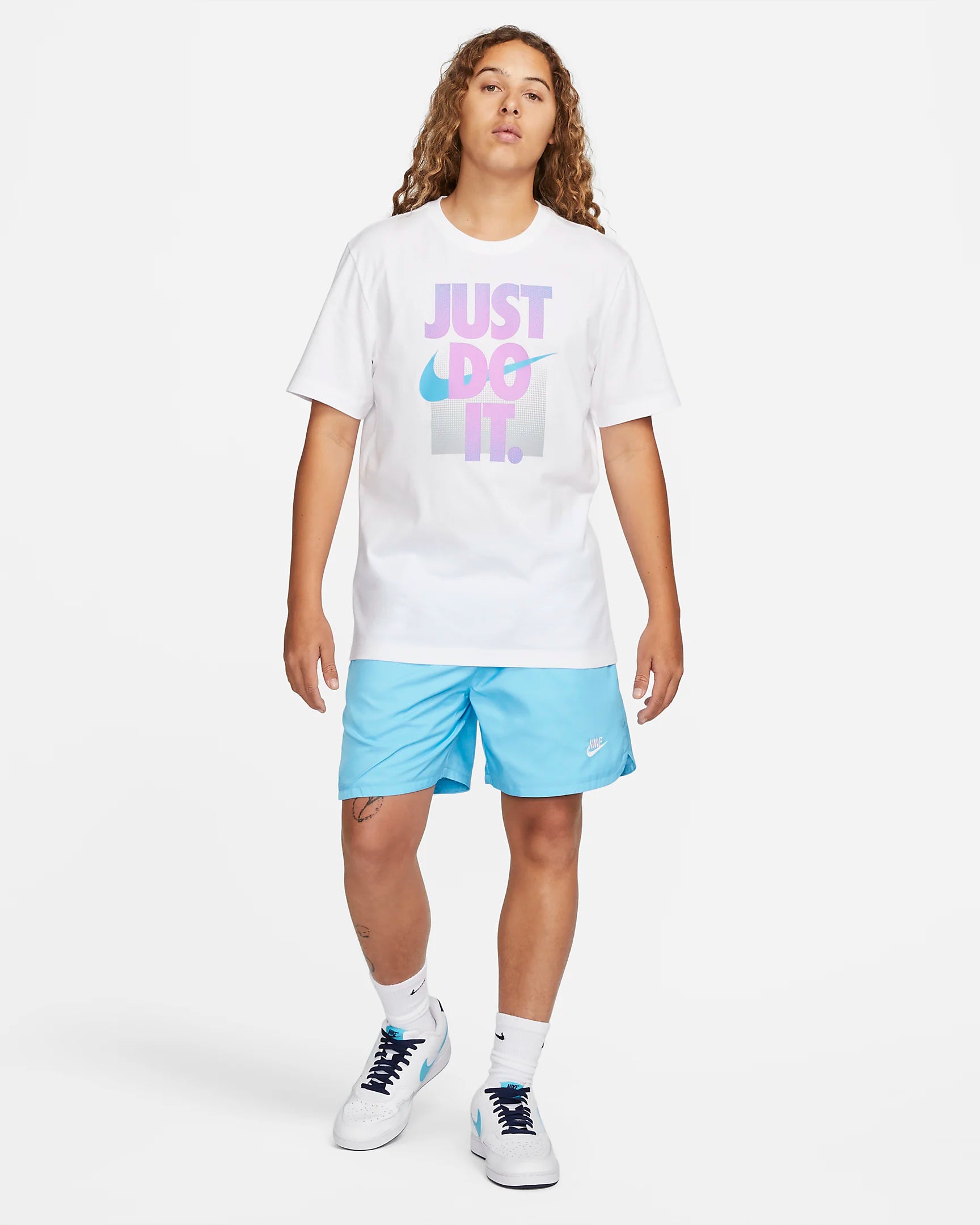 Short Nike Sportswear Sport Essentials - Bleu/Blanc