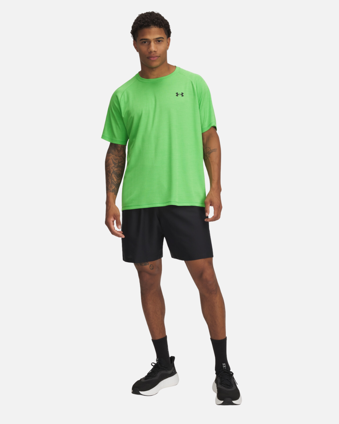 Short Under Amour Tech Wordmark - Noir/Vert