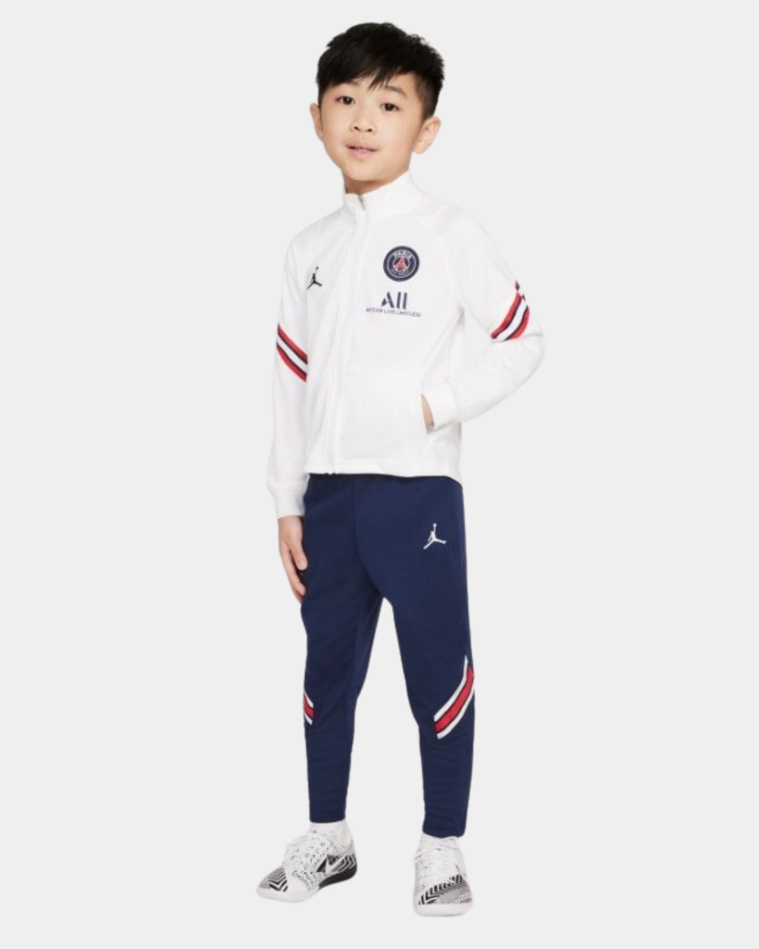 Grossiste Survetement PSG Jordan Foot Junior & Enfant Blanc/Violet ALL  2021-2022
