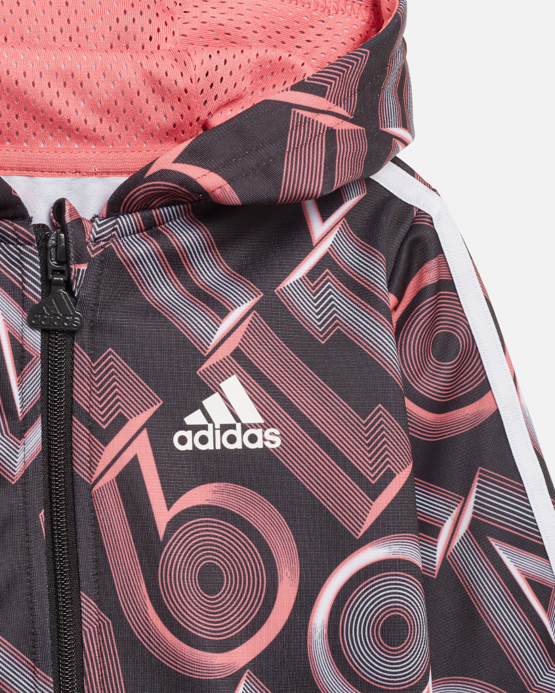 Tuta Adidas Shiny Bold da bambino - Nera/Rosa/Bianco