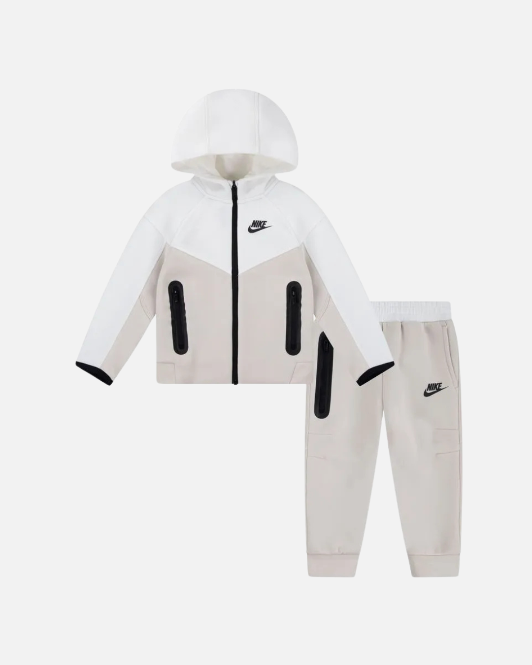Nike Tech Fleece Tracksuit Kids Beige White Footkorner