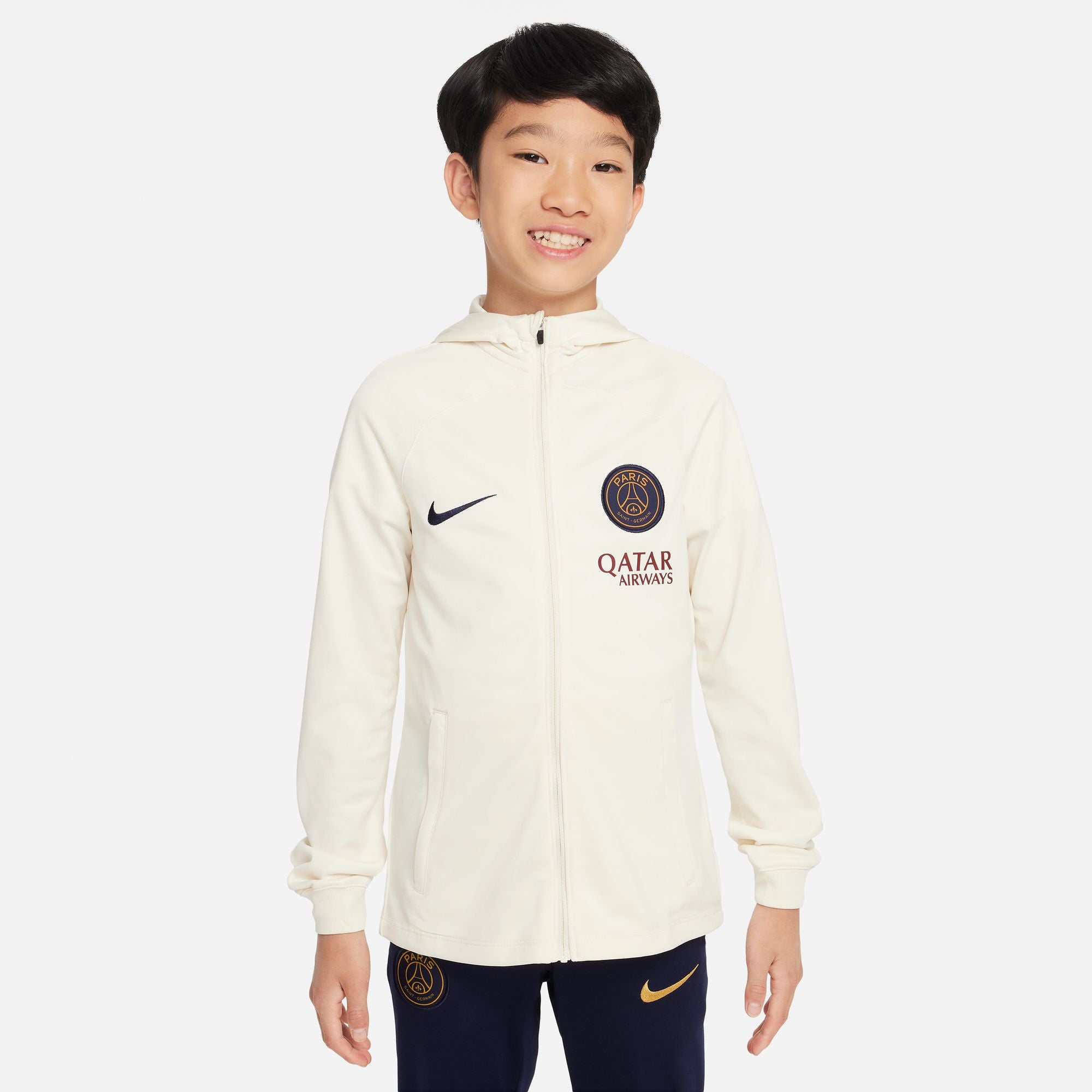 PSG Strike Junior Tracksuit 2023/2024 - White/Blue