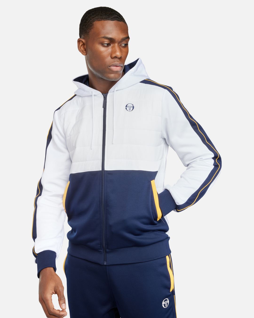 Trainingsanzug Sergio Tacchini Innesto - Marineblau/Weiß