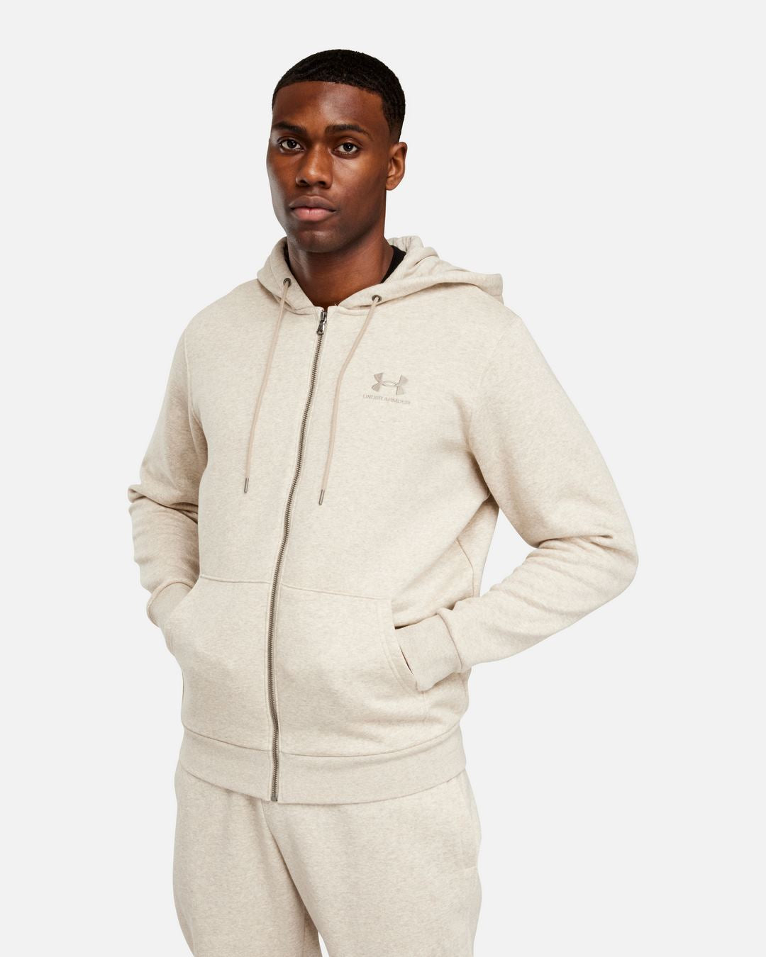 Beige Under Armour Survetement Homme Under Armor Essential Fleece