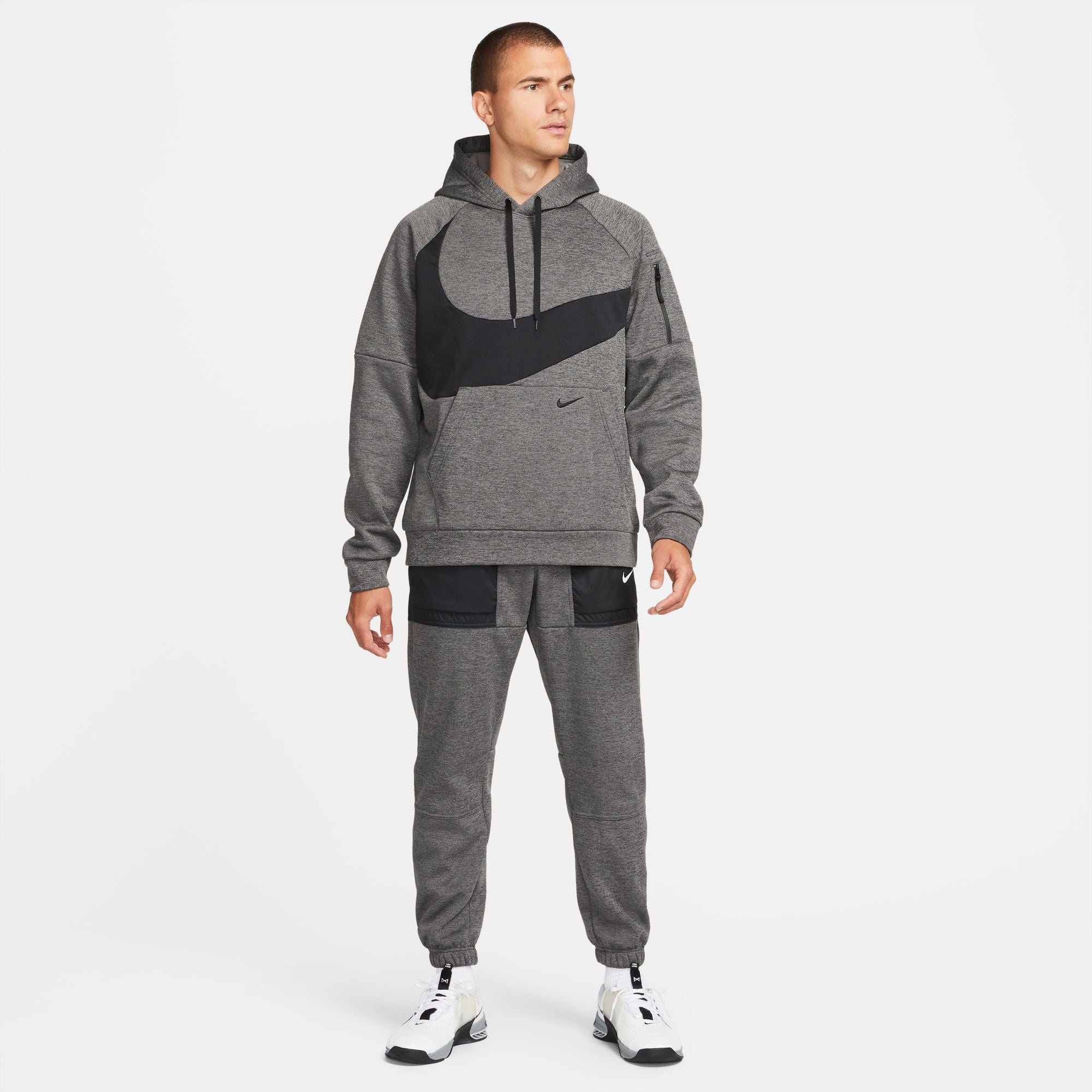 Sweat à capuche Nike Therma-Fit - Gris/Noir