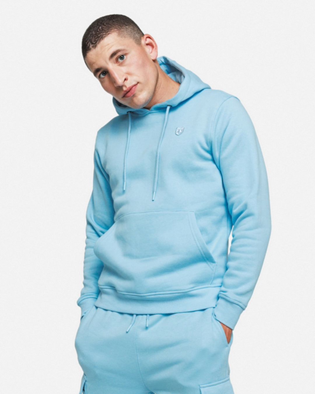 Sweat à capuche FK Cargo - Bleu Pastel