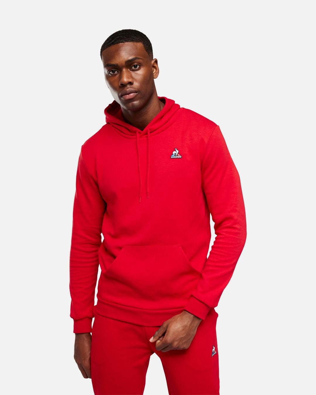 Le Coq Sportif Essentials Kapuzenpullover – Rot