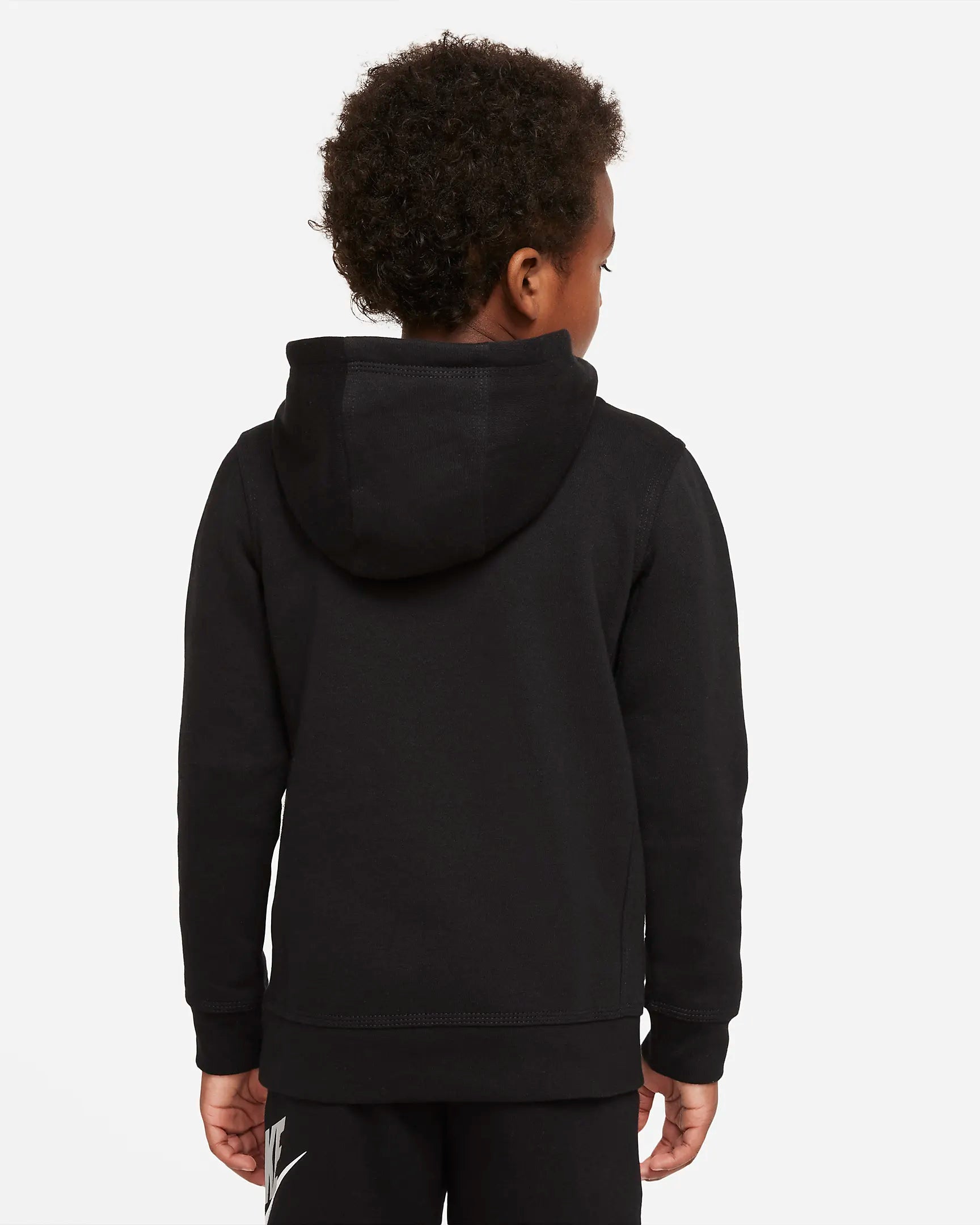 Sweat Nike Club Fleece Enfant - Noir/Blanc/Gris