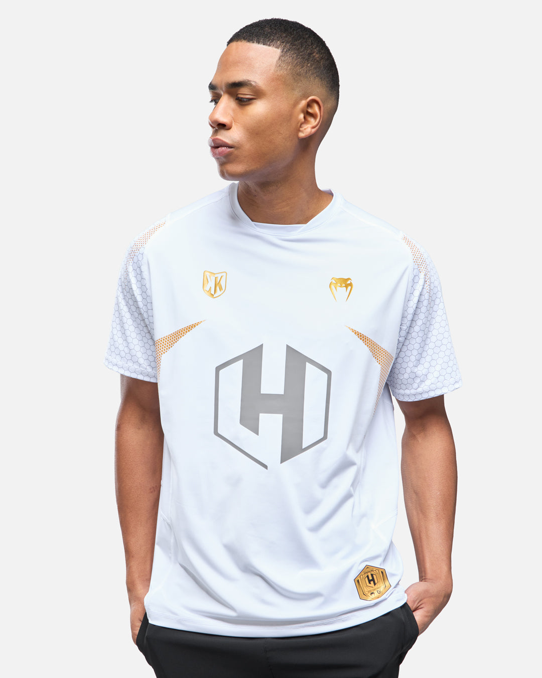 Camiseta FK x Venum Hexagone MMA - Blanco/Dorado