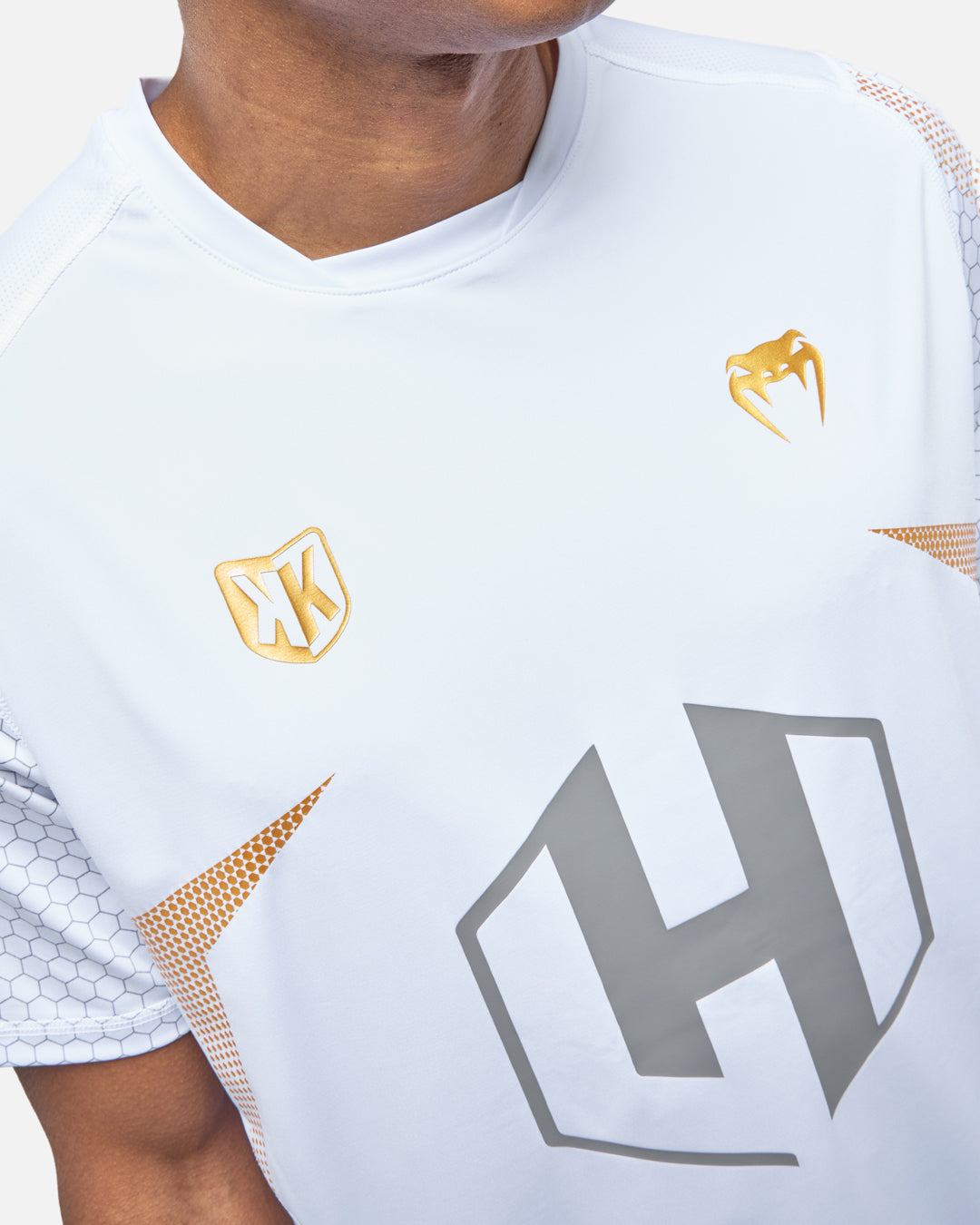 Camiseta FK x Venum Hexagone MMA - Blanco/Dorado