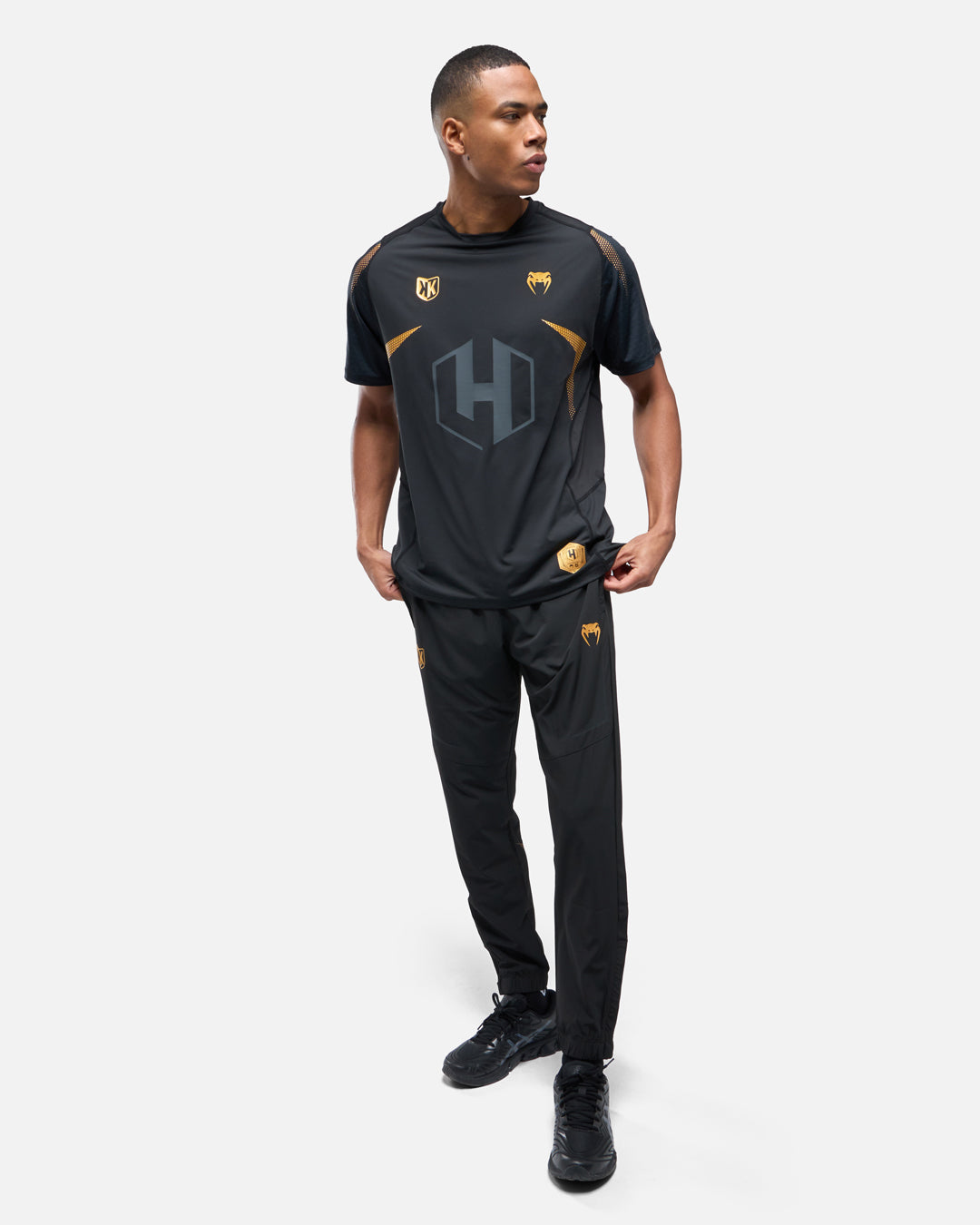 T-Shirt FK x Venum Hexagone MMA - Schwarz/Gold