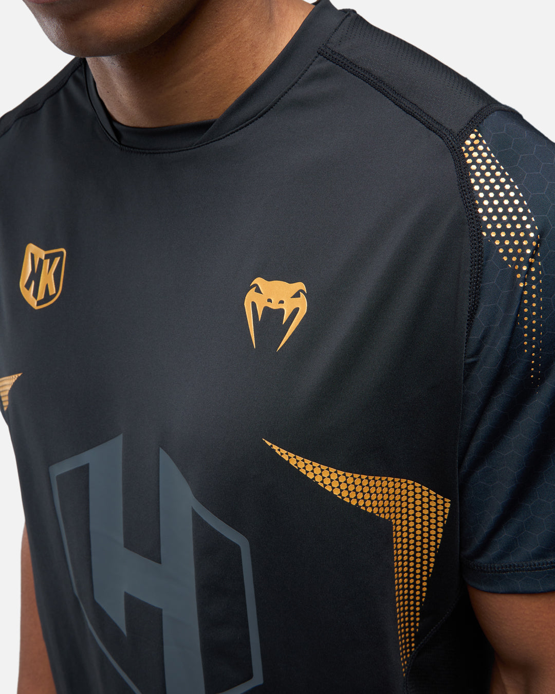 T-Shirt FK x Venum Hexagone MMA - Schwarz/Gold