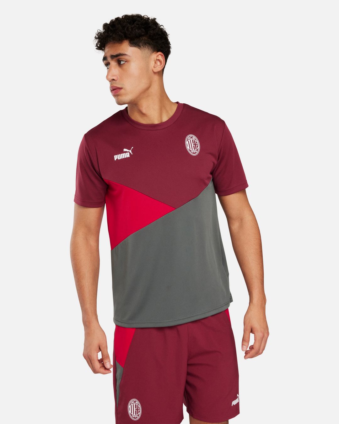 T-shirt Milan AC 2023/2024 - Rouge/Gris