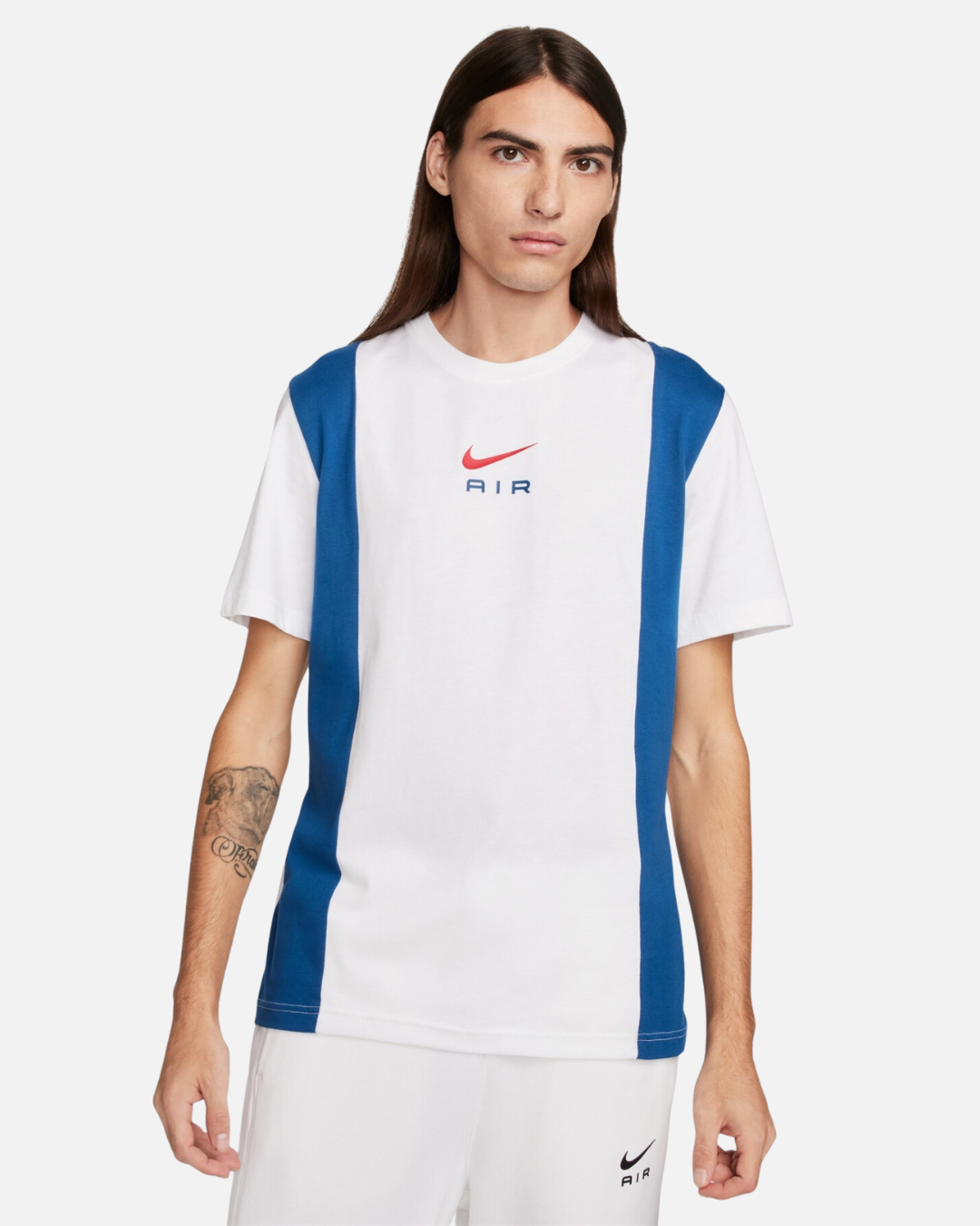 T Shirt Nike Air Blanc Bleu Footkorner
