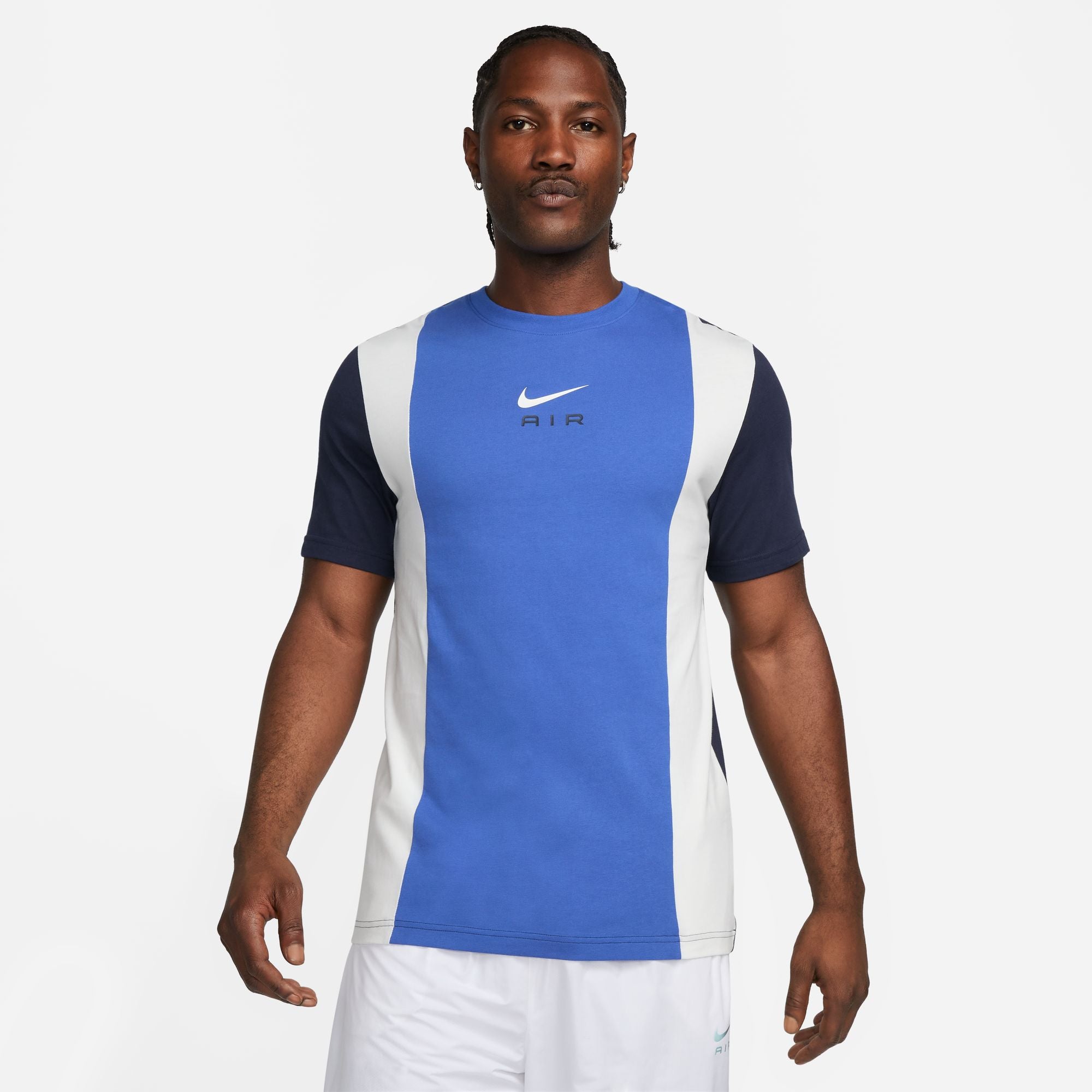 T-shirt Bleu/Blanc Homme Nike Just Do It Swoosh