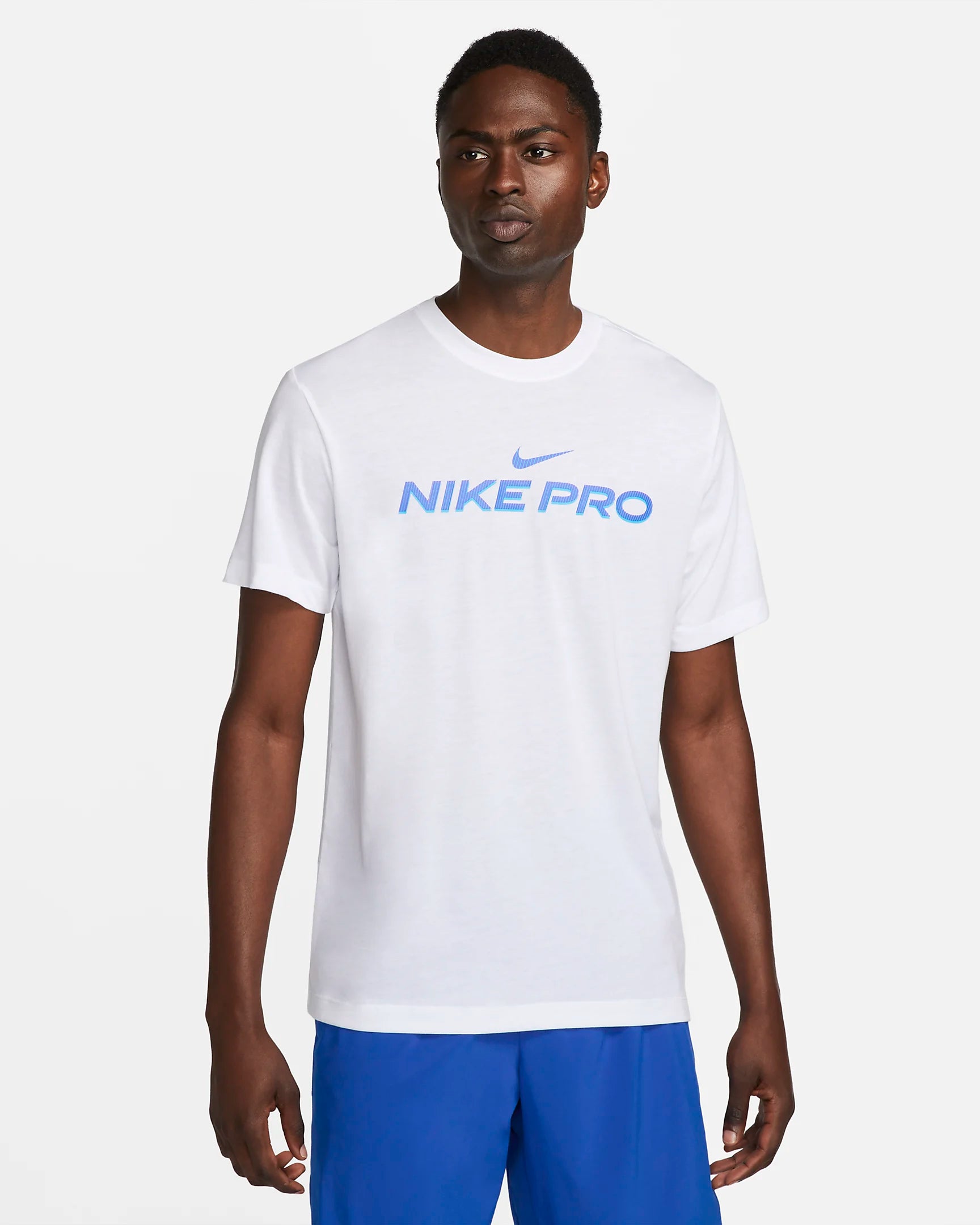 Nike Dri Fit T Shirt White Blue Footkorner