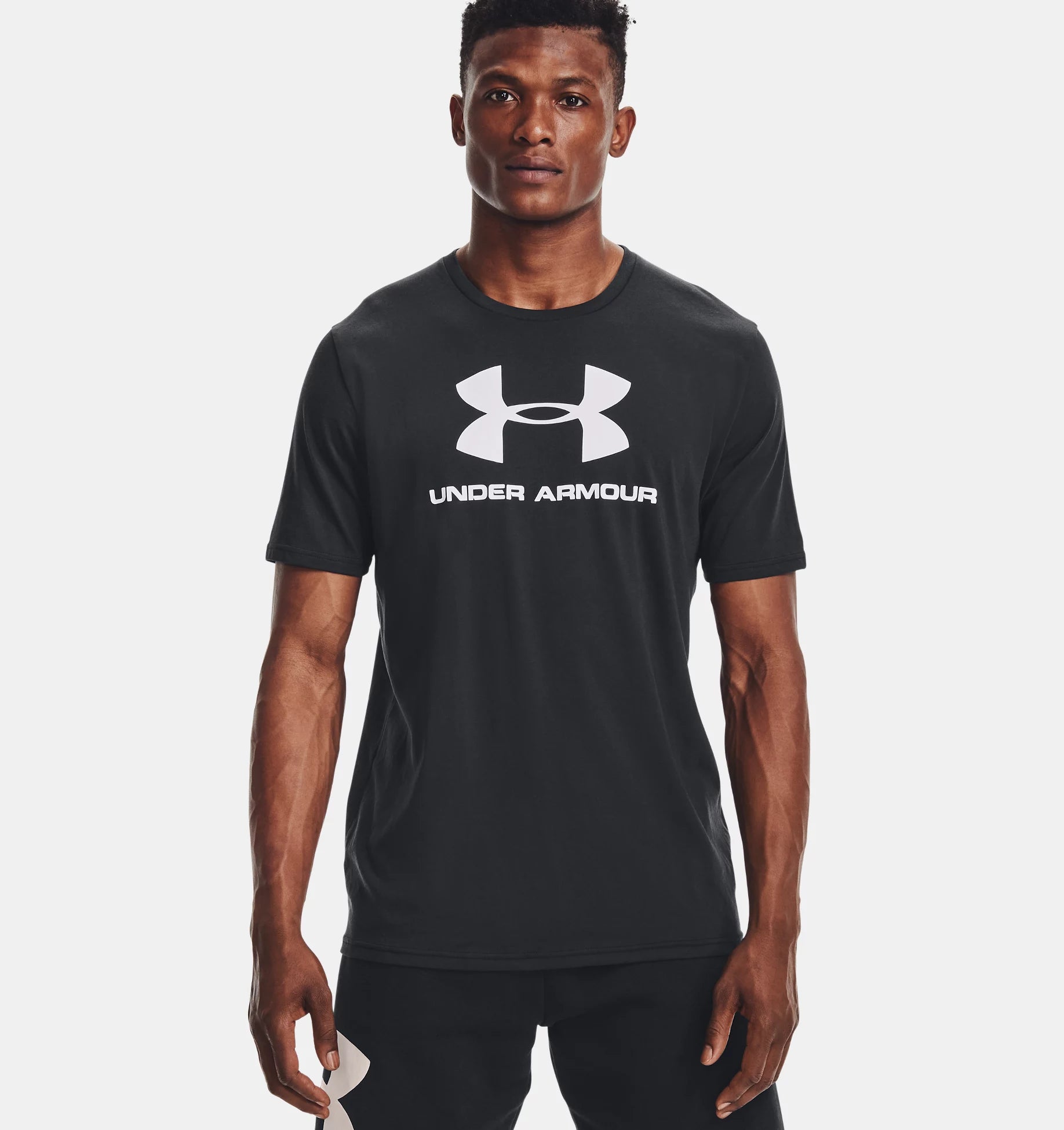 Under Armor Sportstyle Logo T Shirt Black White Footkorner