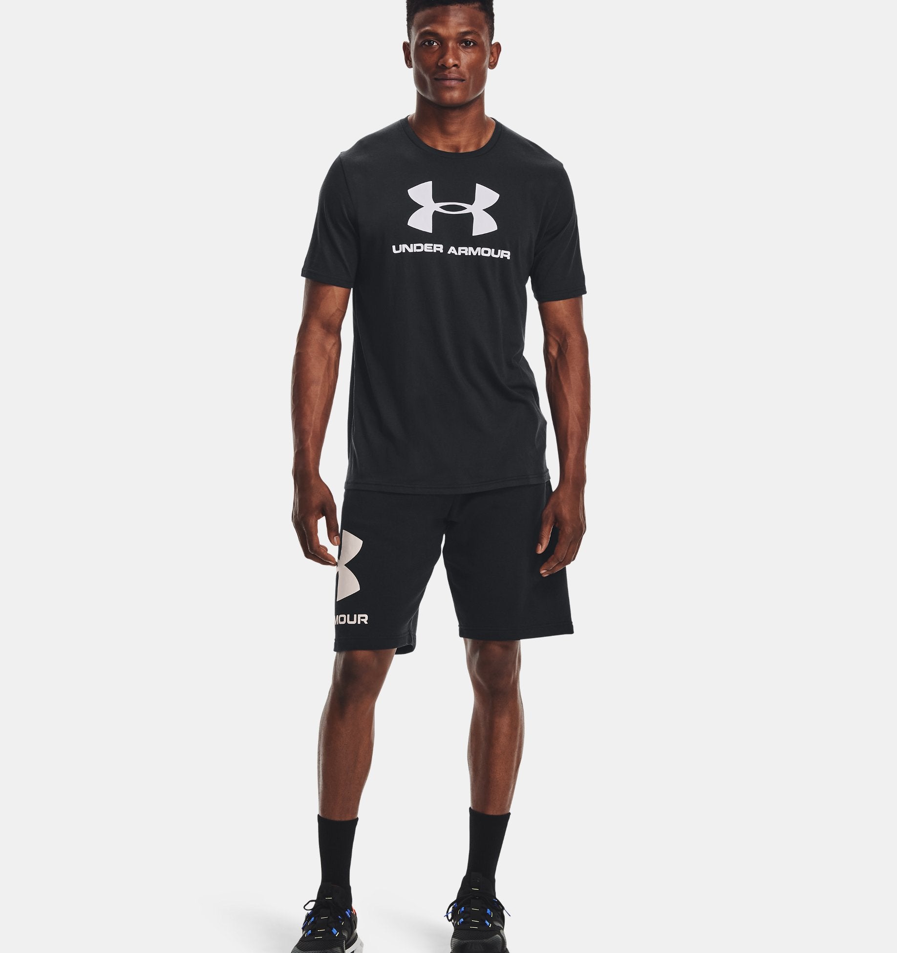 T-shirt Under Armour Sportstyle Logo - Noir/Blanc