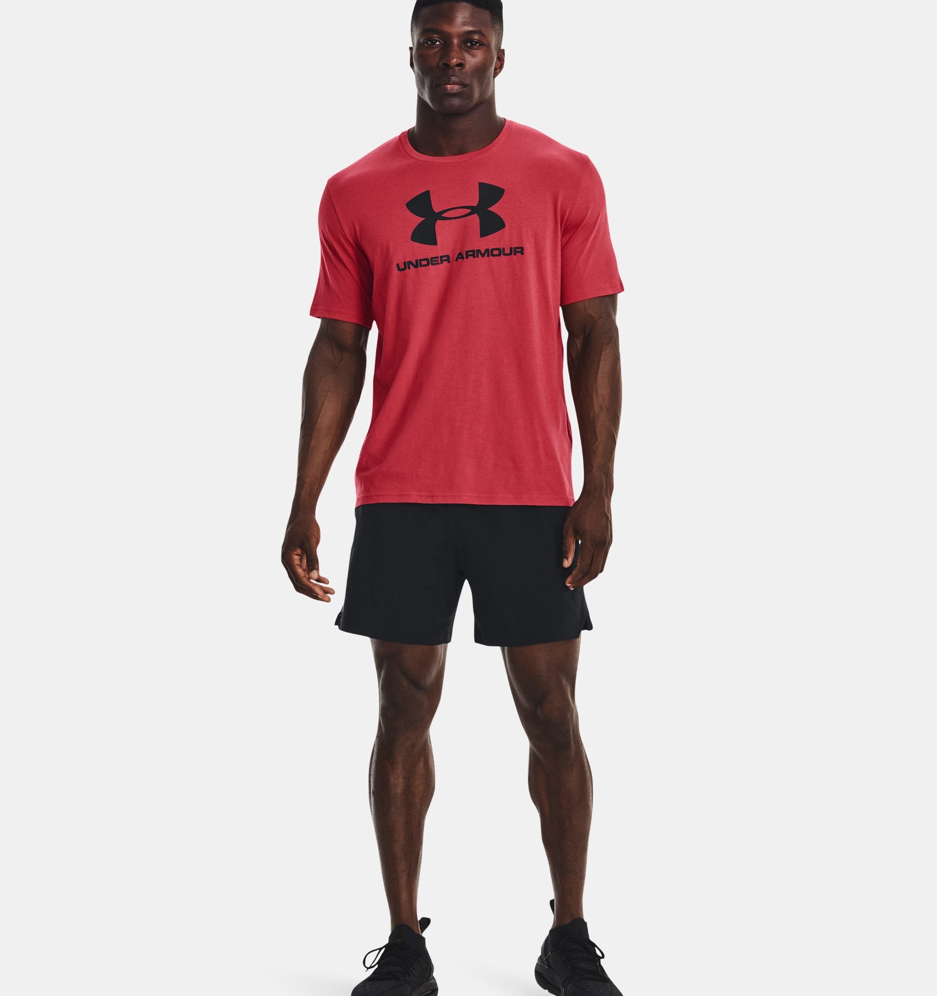 T-Shirt Under Armour Sportstyle Logo - Rouge/Noir