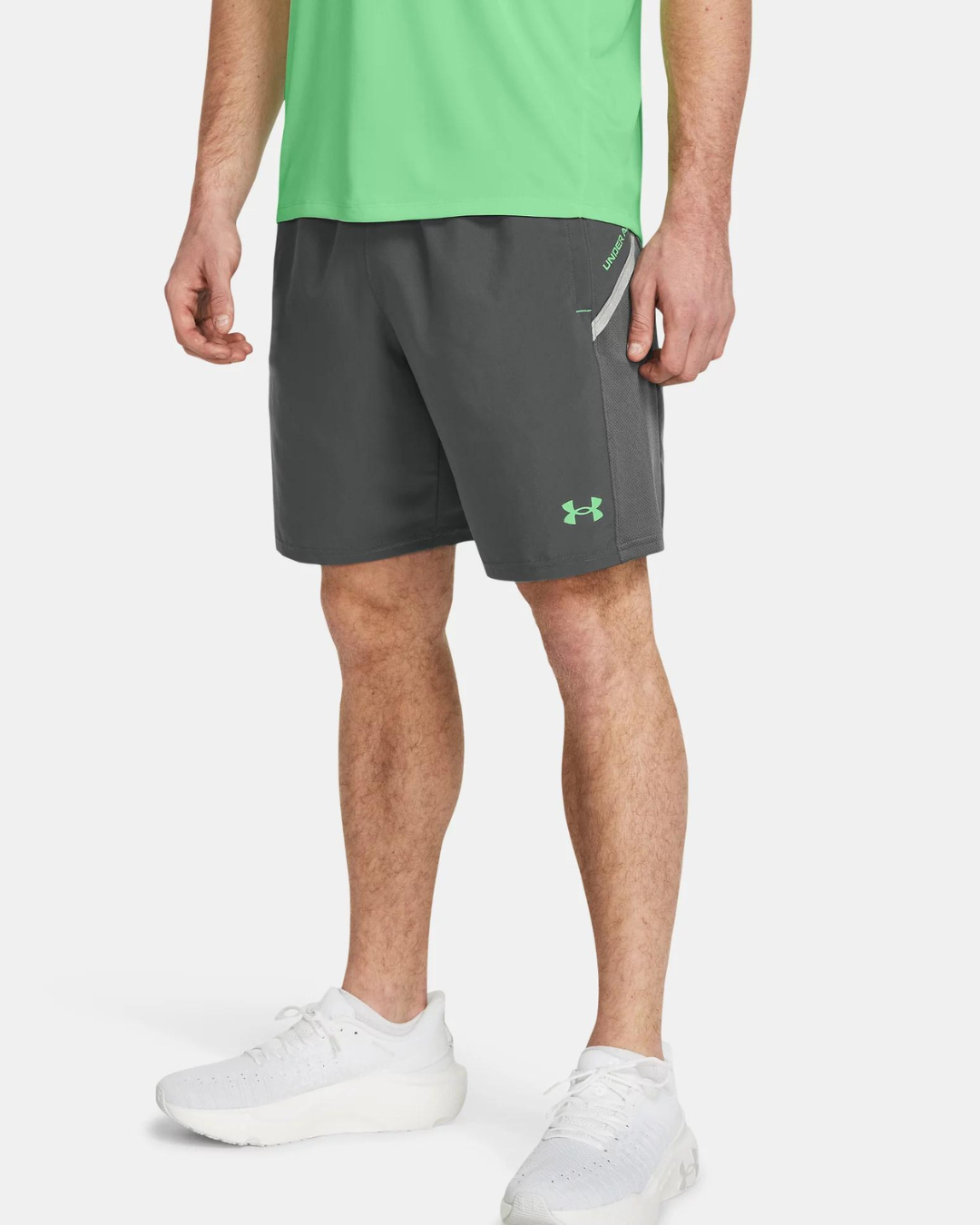Pantaloncini Under Armour Core - Grigio/Verde