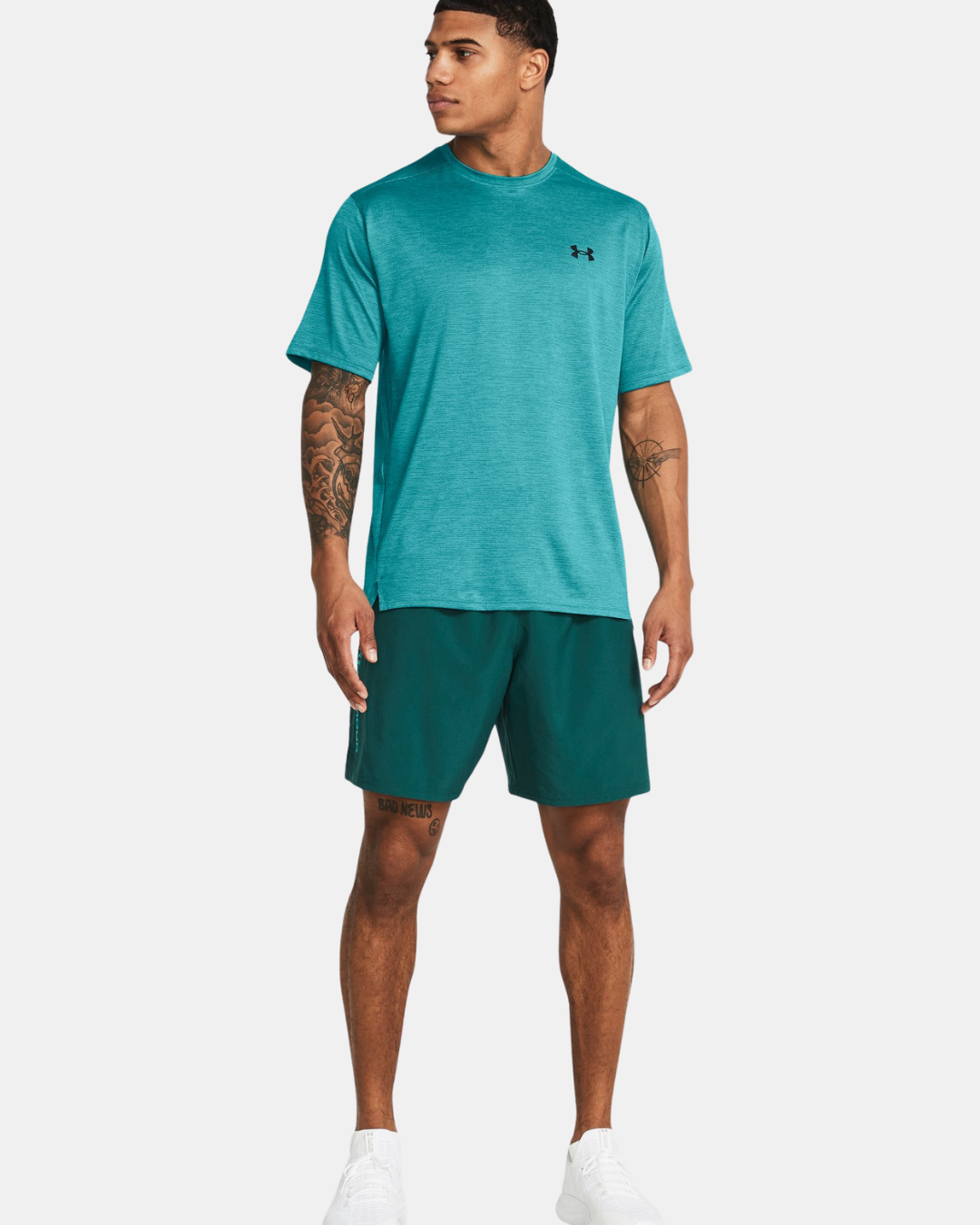 Pantaloncini con scritta Under Armour in tessuto - verdi