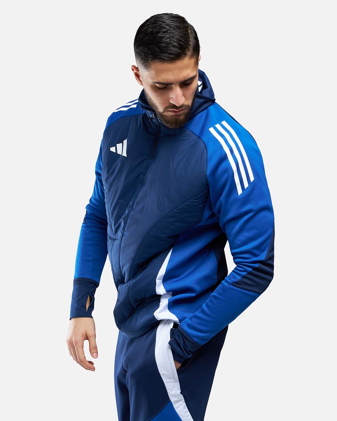 Chaqueta Adidas con capucha integrada - Azul