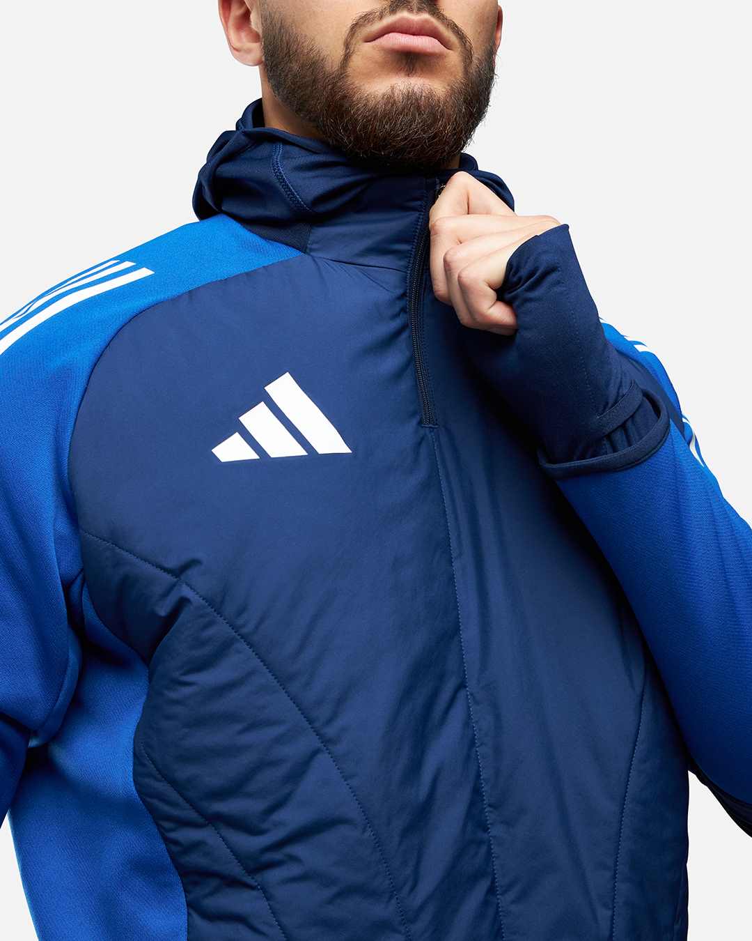 Chaqueta Adidas con capucha integrada - Azul