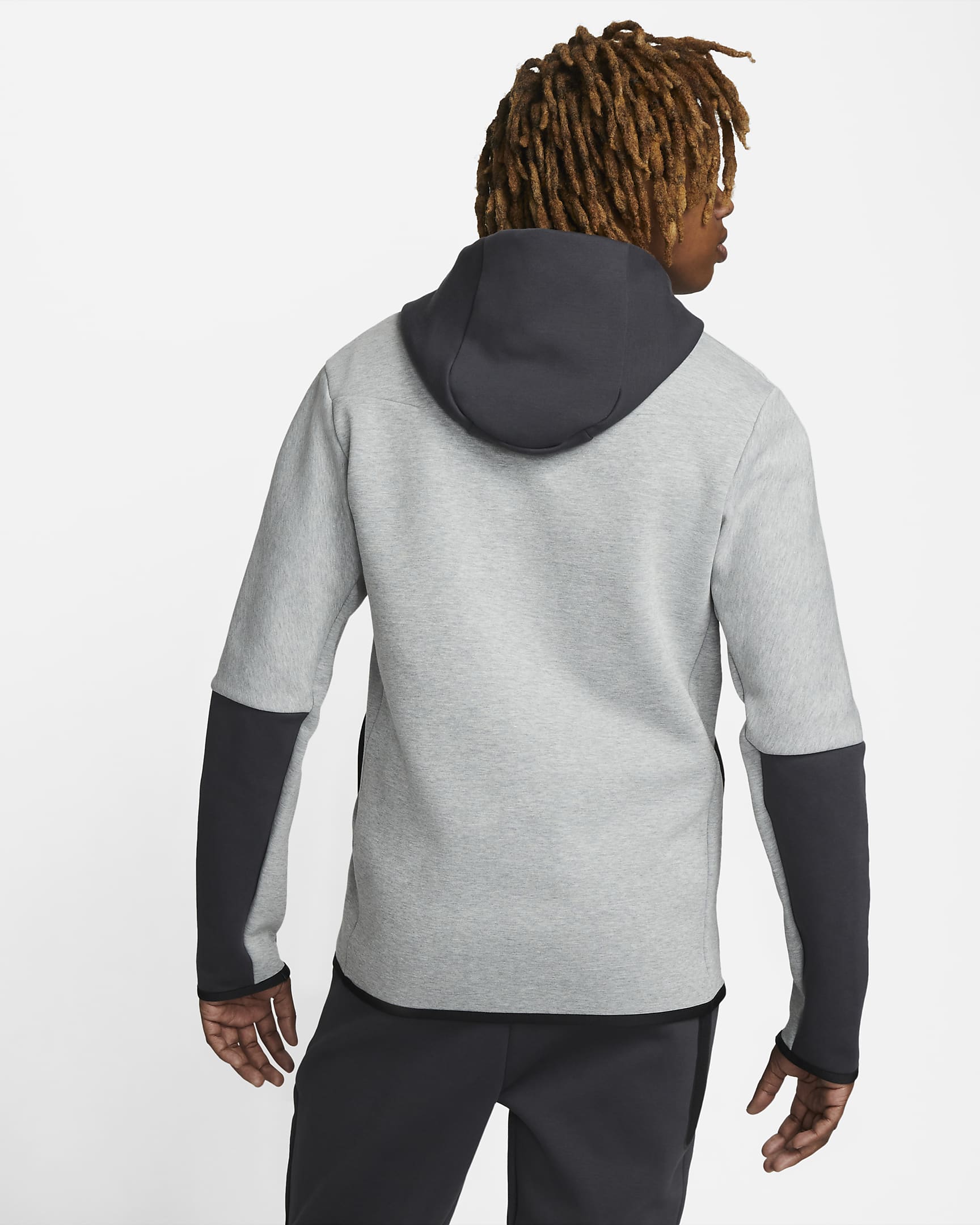 Veste à capuche Nike Tech Fleece - Gris/Vert