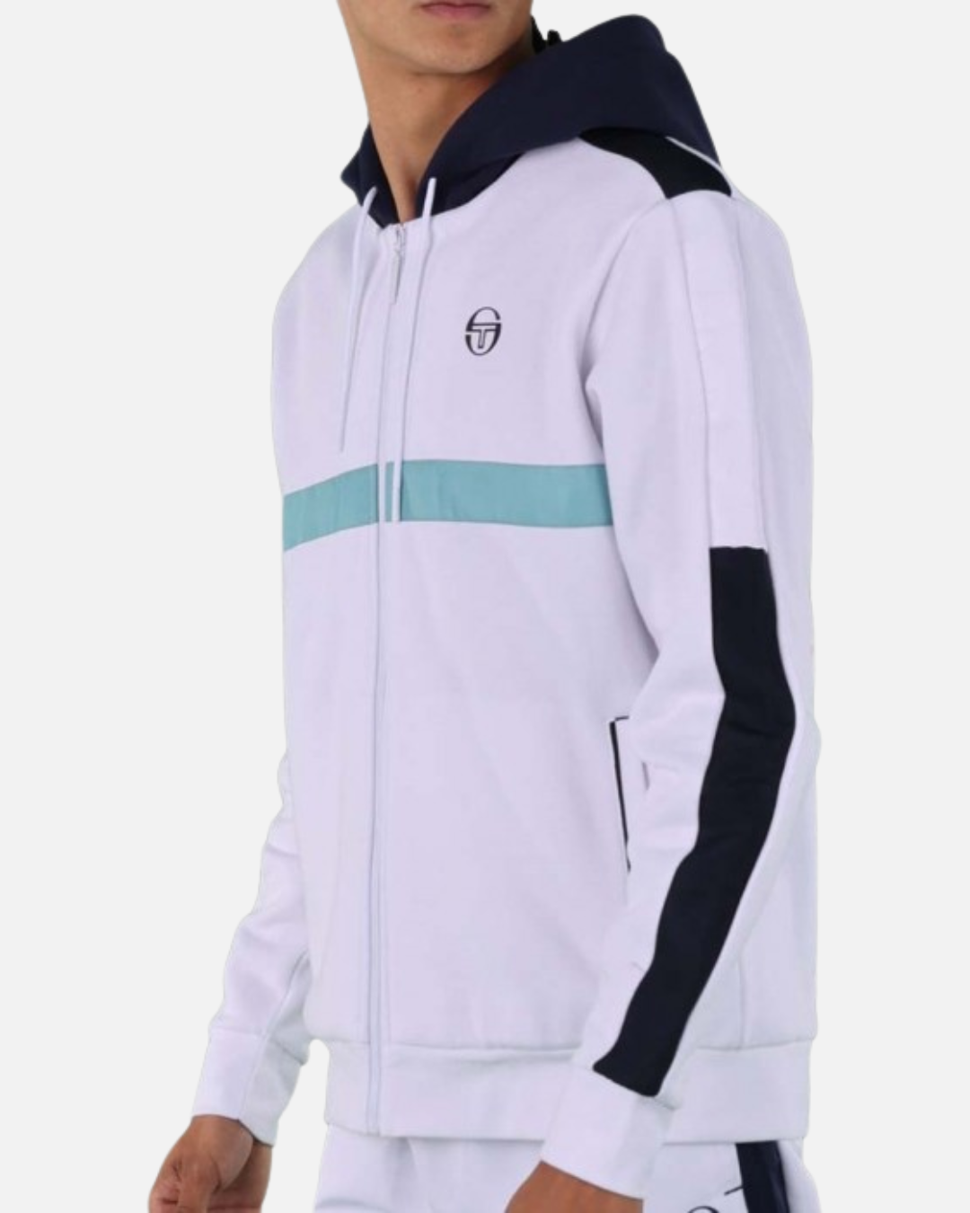 Veste à capuche Sergio Tacchini Ginnico Blanc/Bleu – Footkorner