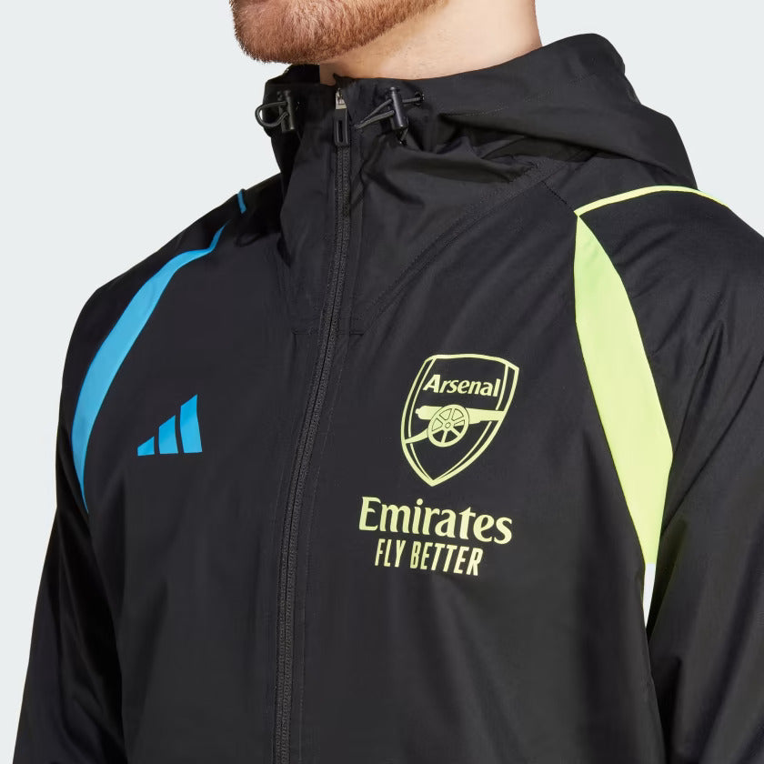 Arsenal Windbreaker Jacket 2023/2024 - Black