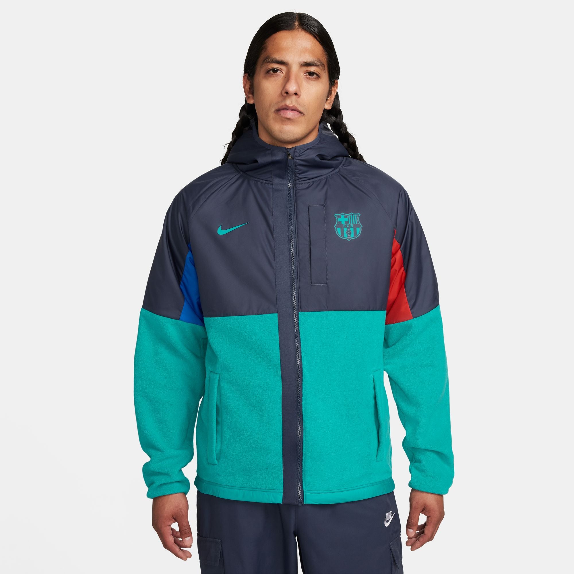 Veste Coupe-Vent Barcelone 2023/2024 - Bleu/Vert